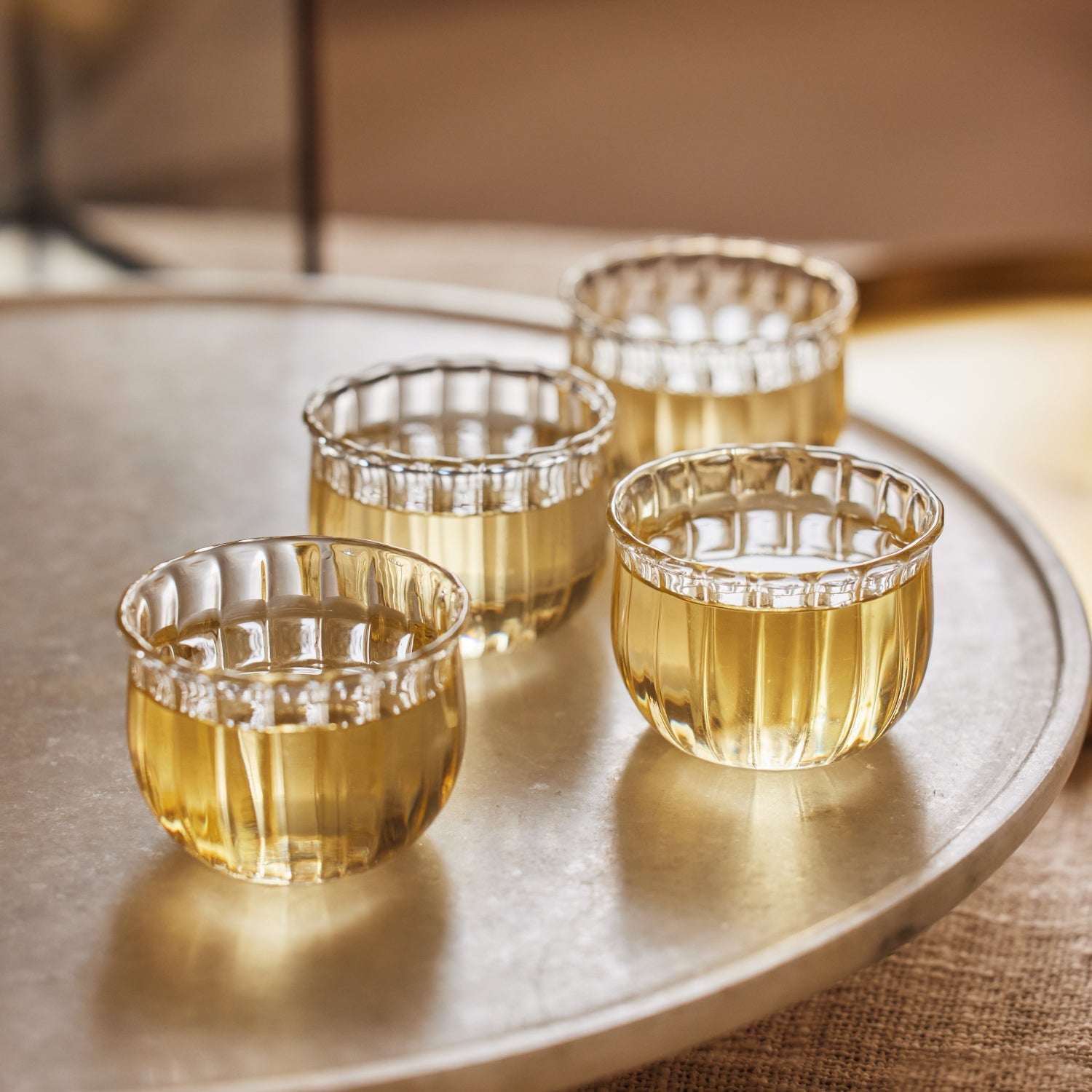 Kira Small Glass Cups - set of 4 - East Shore Modern Home Furnishings