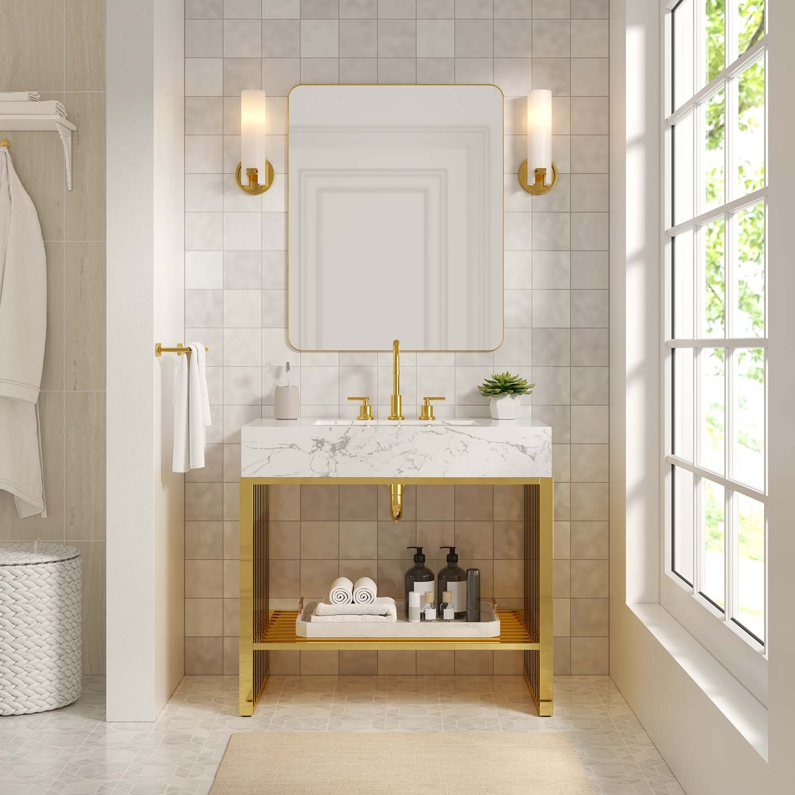 Gridiron 36" Bathroom Vanity - East Shore Modern Home Furnishings