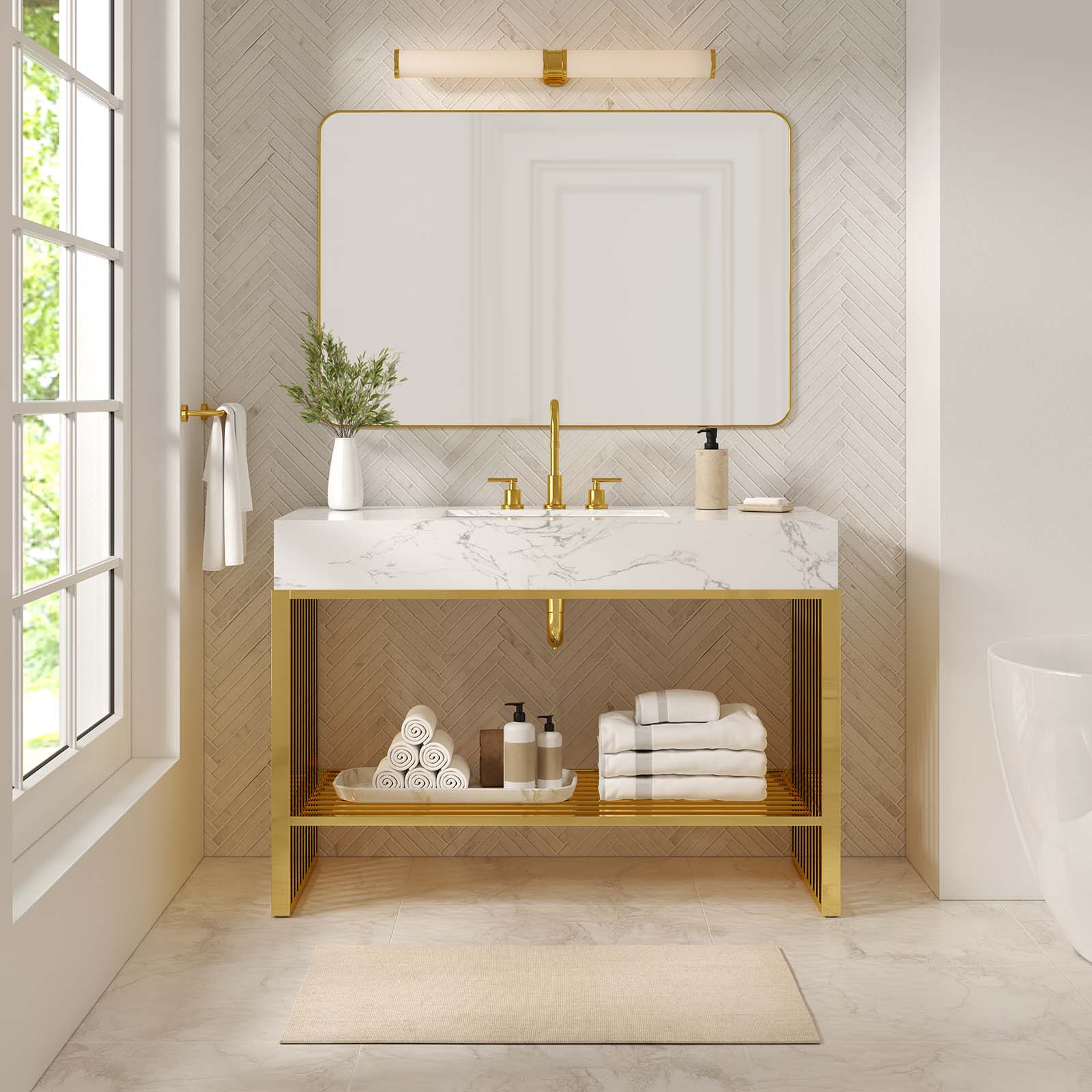 Gridiron 48" Bathroom Vanity - East Shore Modern Home Furnishings