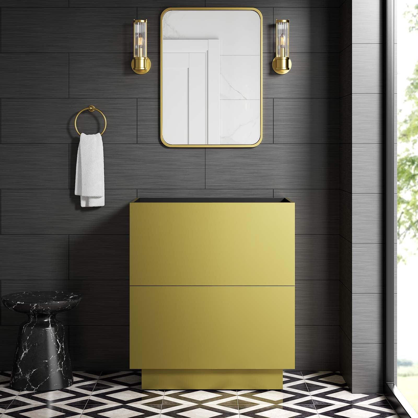 Quantum 30" Bathroom Vanity Cabinet (Sink Basin Not Included) - East Shore Modern Home Furnishings