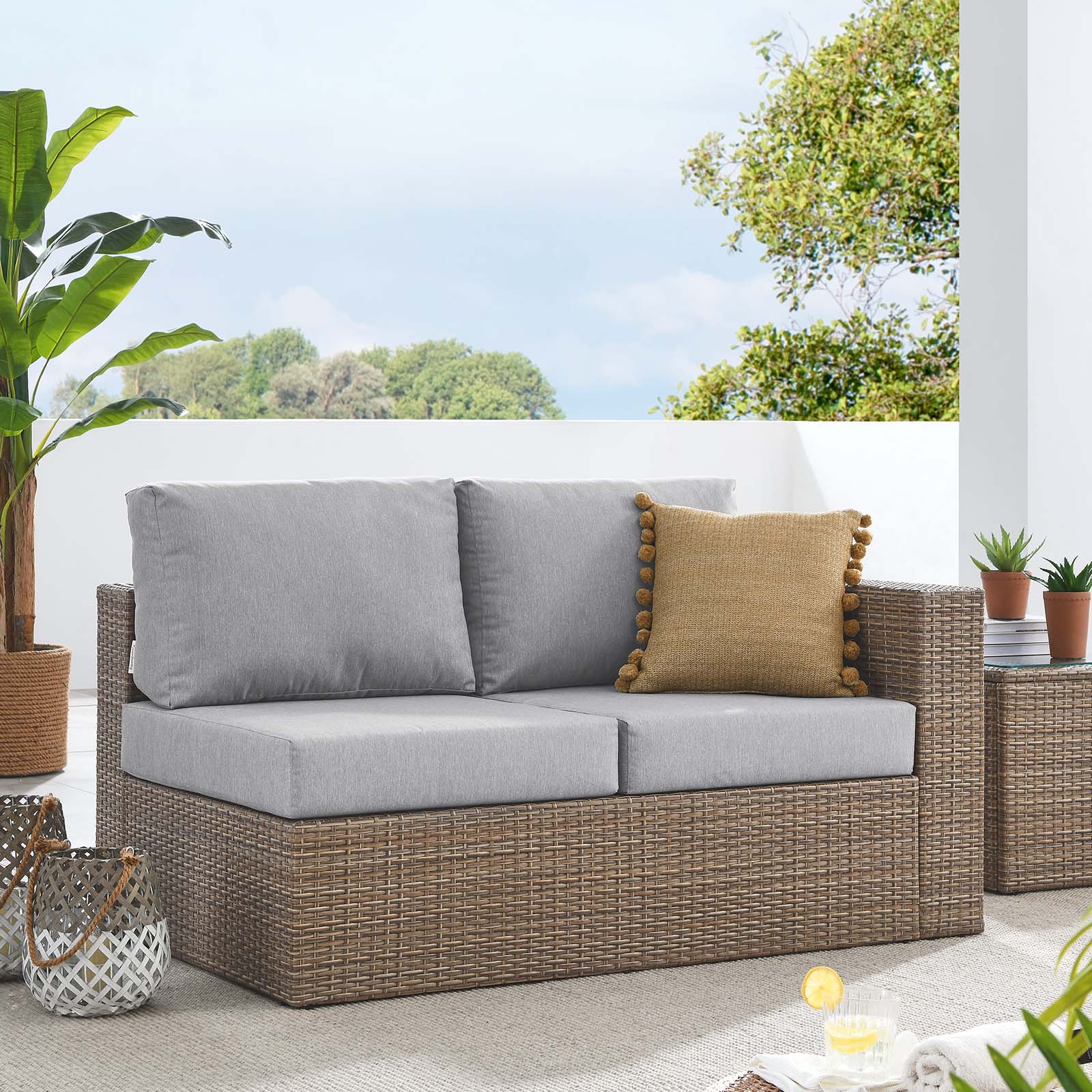 Convene Outdoor Patio Outdoor Patio Right-Arm Loveseat - East Shore Modern Home Furnishings