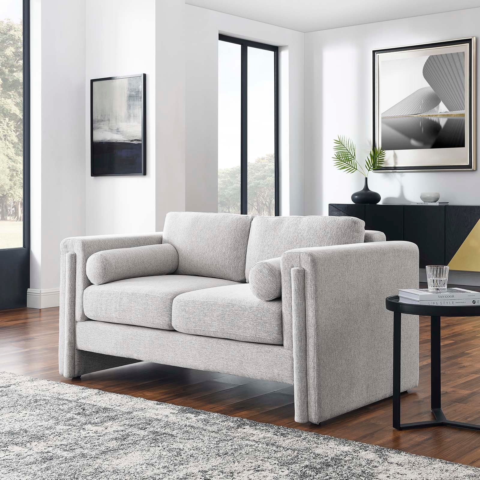 Visible Fabric Loveseat - East Shore Modern Home Furnishings