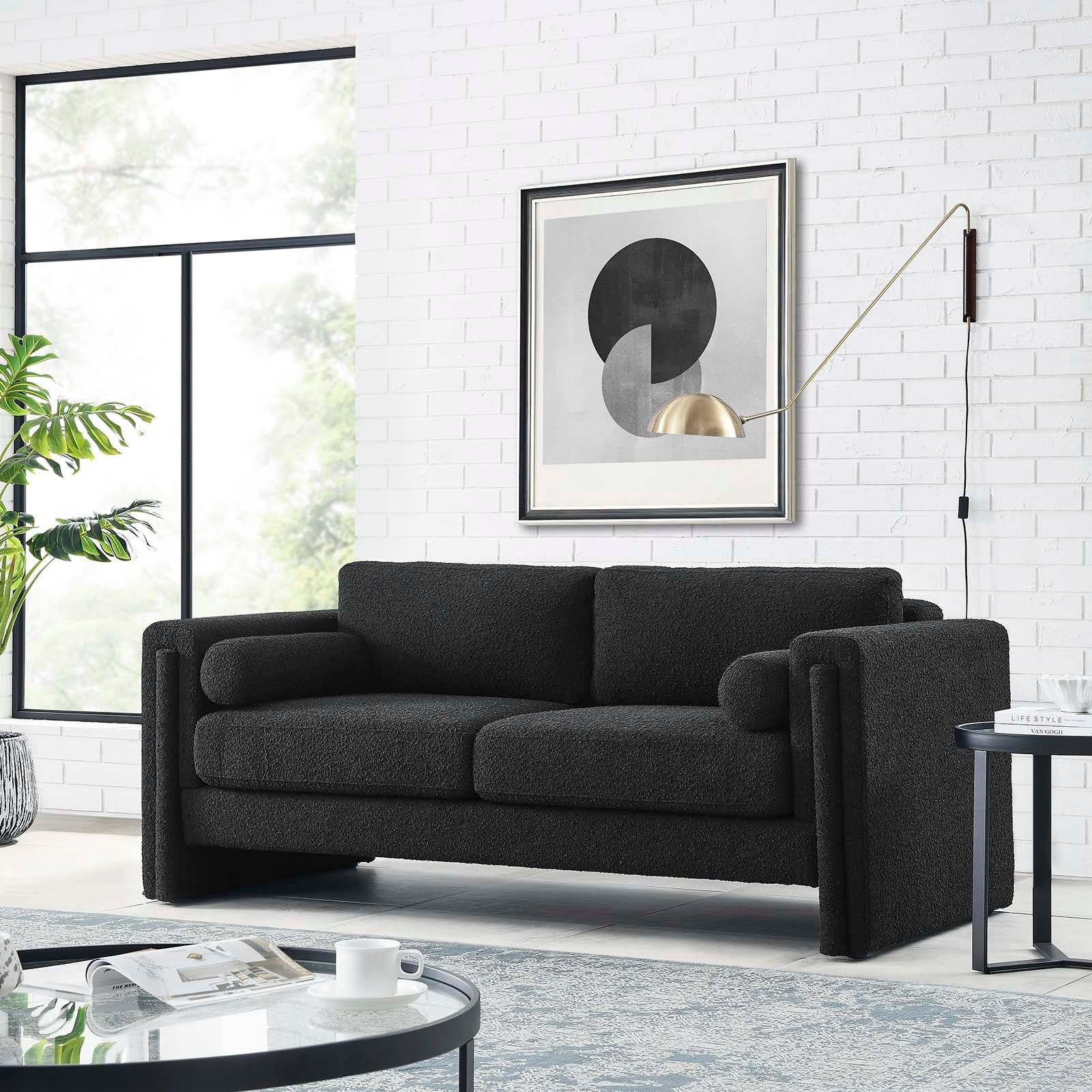 Visible Boucle Fabric Sofa - East Shore Modern Home Furnishings
