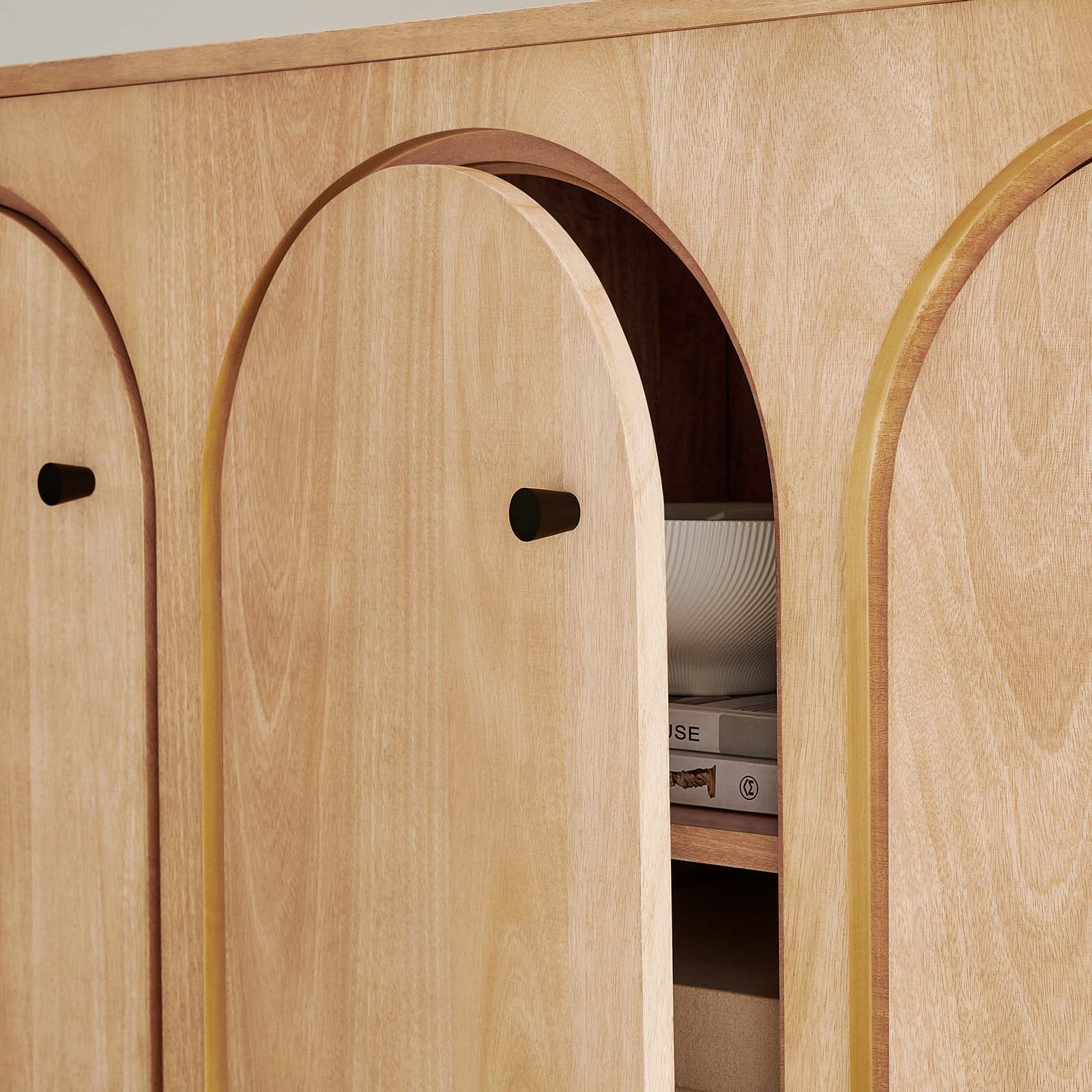 Appia 3-Door Arched Door Sideboard Storage Cabinet - East Shore Modern Home Furnishings