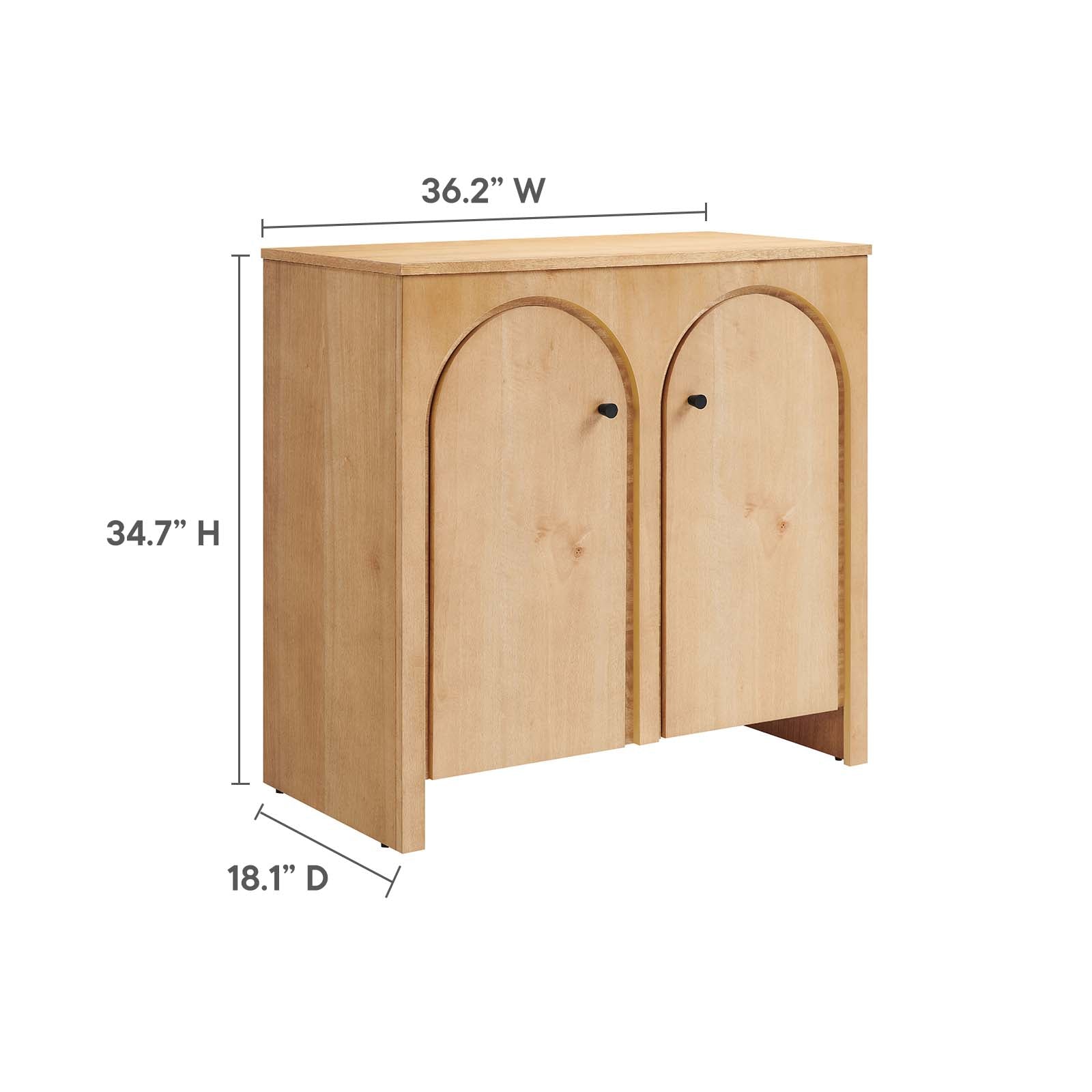 Appia 2-Door Arched Door Storage Cabinet - East Shore Modern Home Furnishings