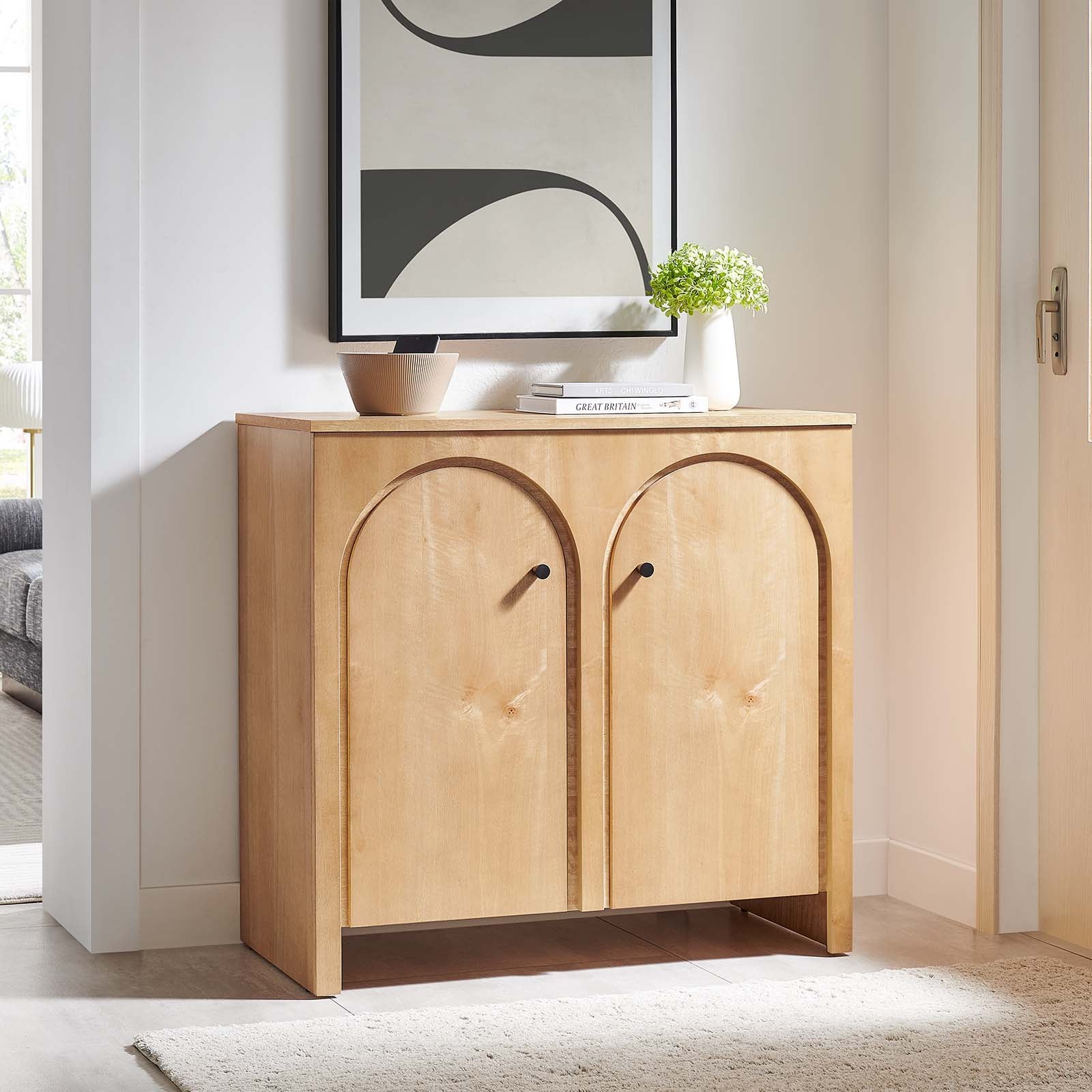 Appia 2-Door Arched Door Storage Cabinet - East Shore Modern Home Furnishings