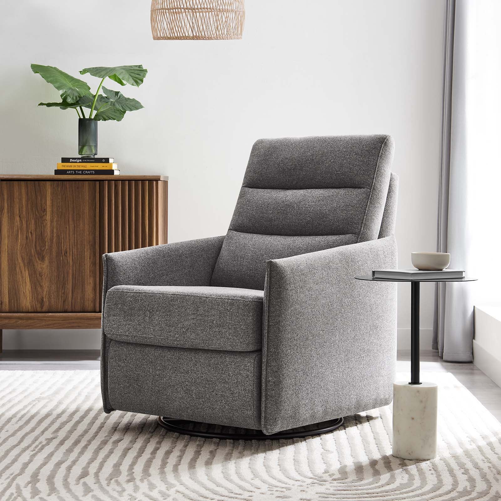 Etta Upholstered Fabric Lounge Chair - East Shore Modern Home Furnishings