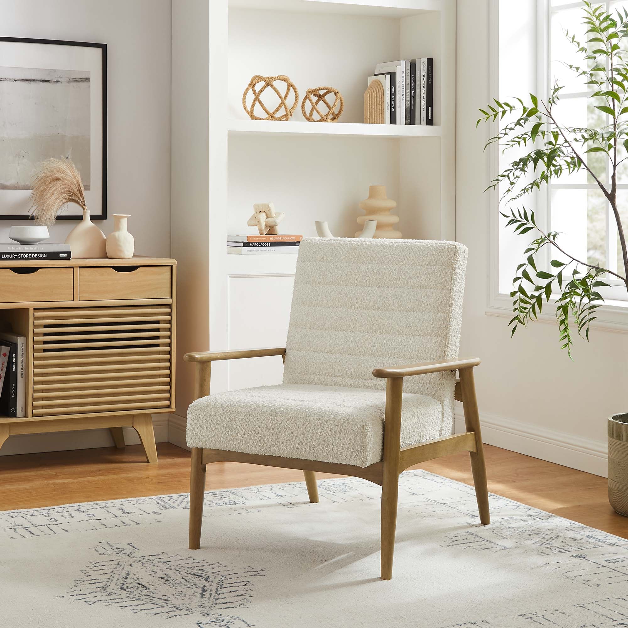 Jensen Boucle Fabric Accent Chair by Modway - East Shore Modern Home Furnishings