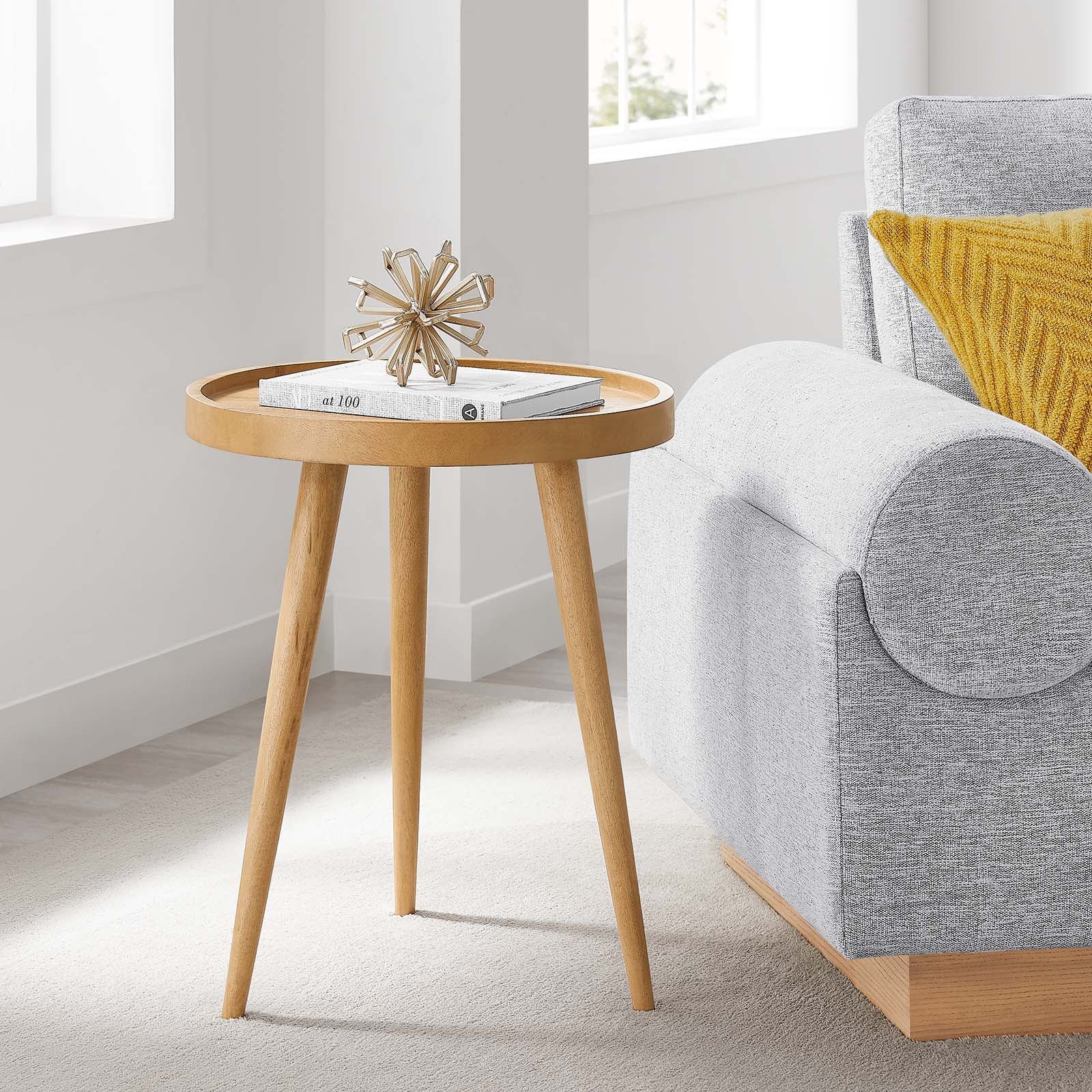 Chiro Round Wood Side Table - East Shore Modern Home Furnishings