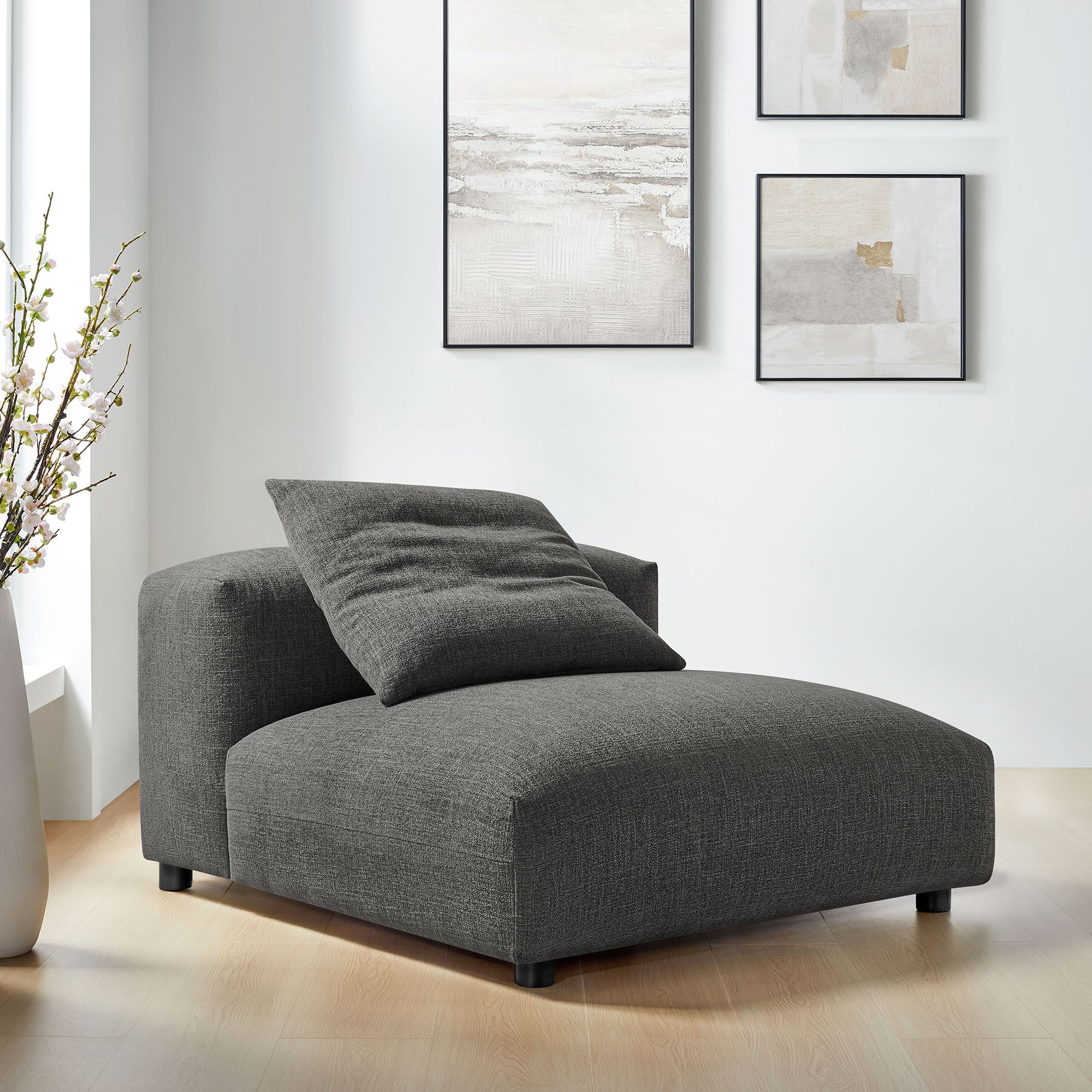 Solace Modular Upholstered Fabric Armless Chair by Modway - East Shore Modern Home Furnishings