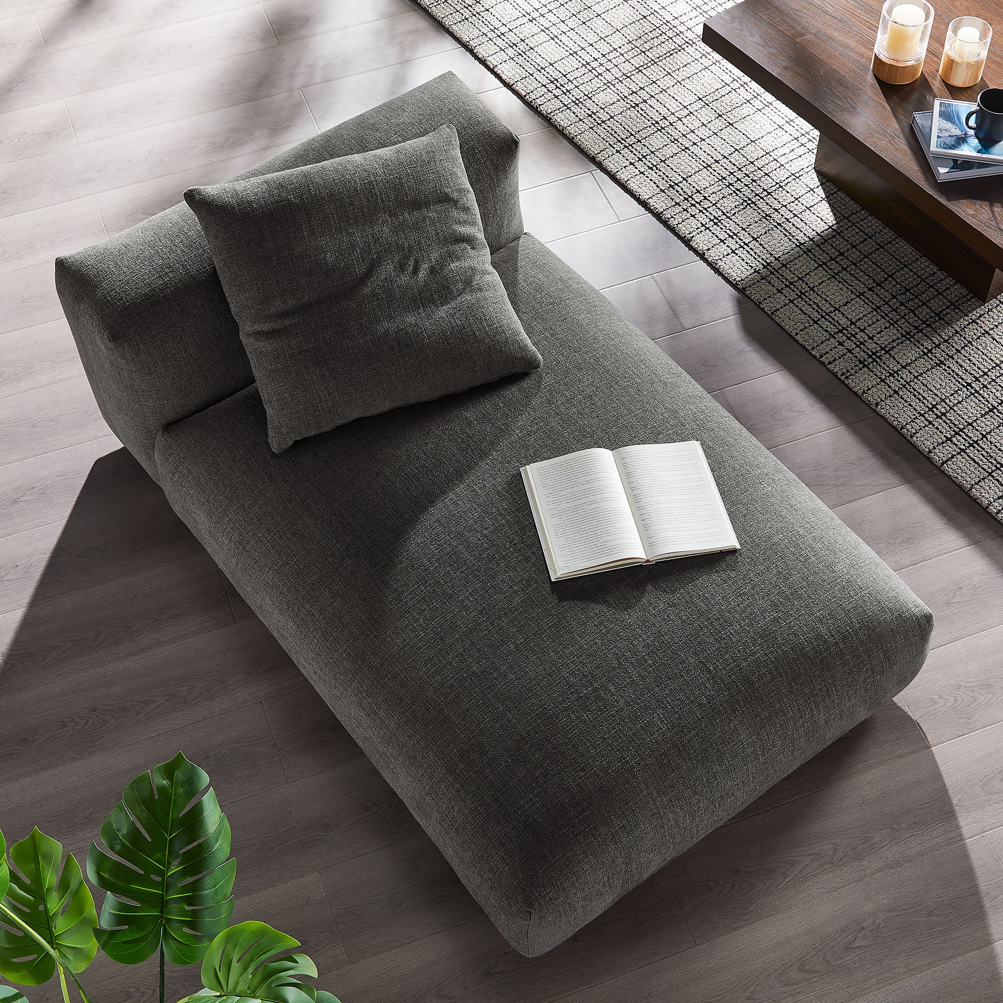 Solace Modular Upholstered Fabric Armless Chaise Lounge by Modway - East Shore Modern Home Furnishings