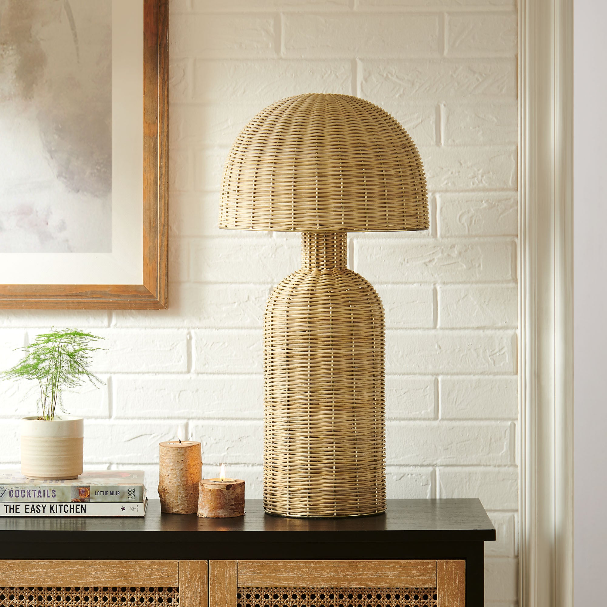 Briar Rattan Table Lamp by Modway