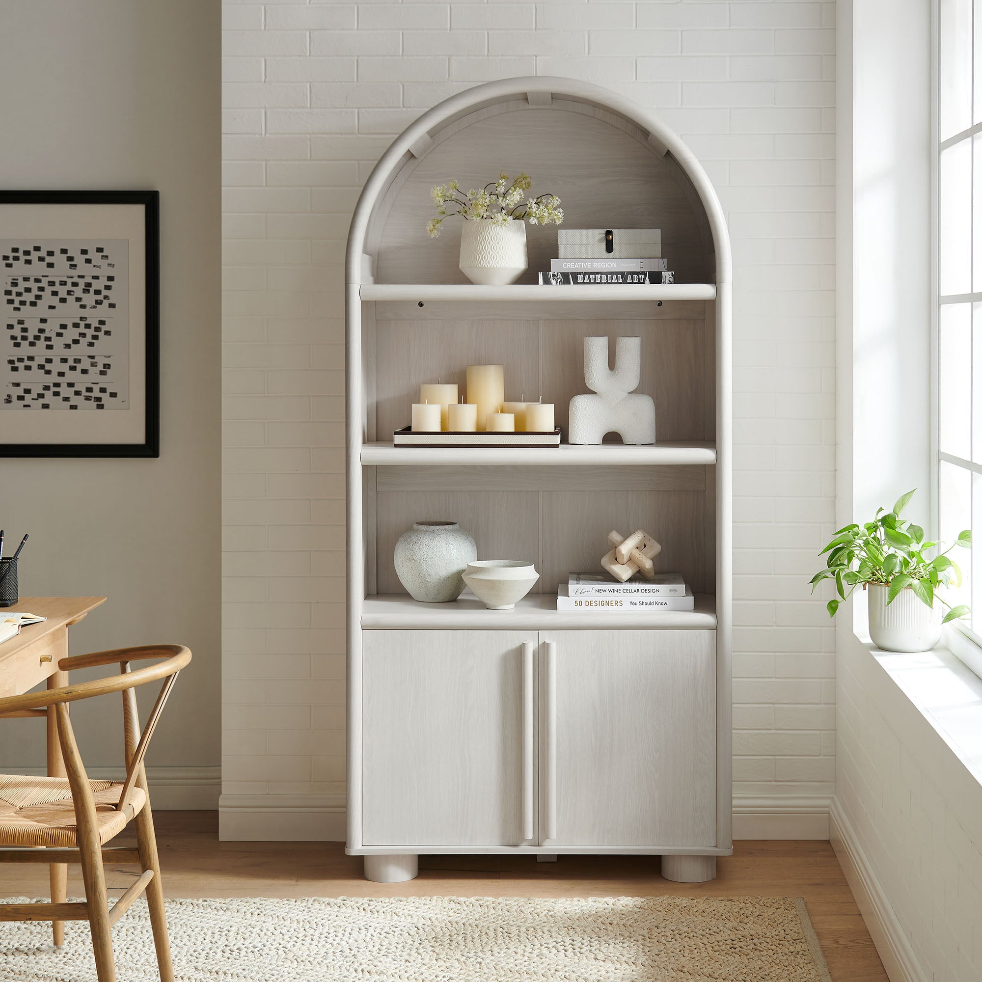 Bellamy Tall Arched Display Cabinet Bookcase by Modway - East Shore Modern Home Furnishings