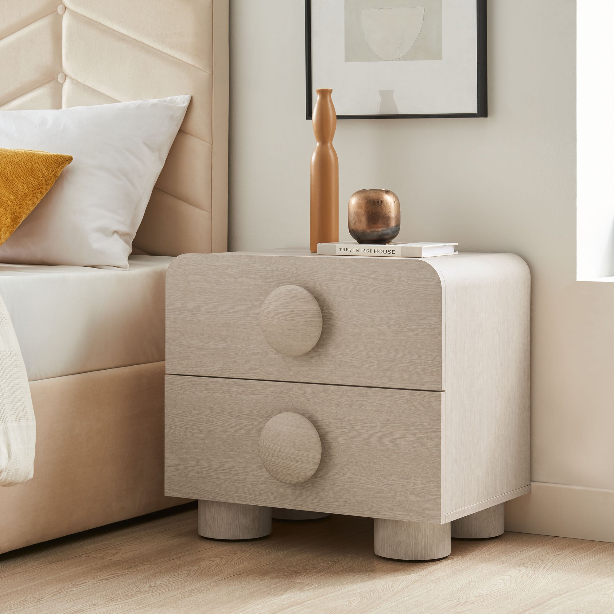 Sonnet 2-Drawer Nightstand - East Shore Modern Home Furnishings
