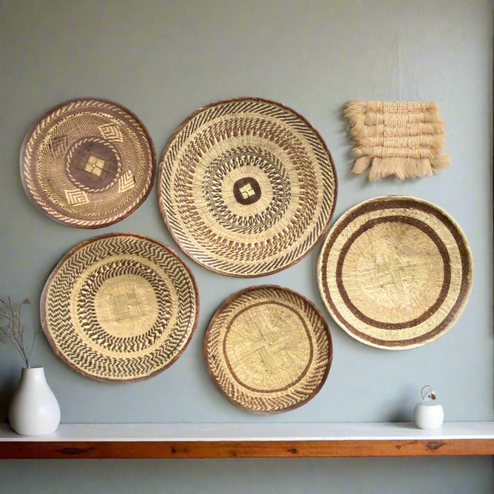 Tonga Wall Decor Basket Set of 5 - East Shore Modern Home Furnishings