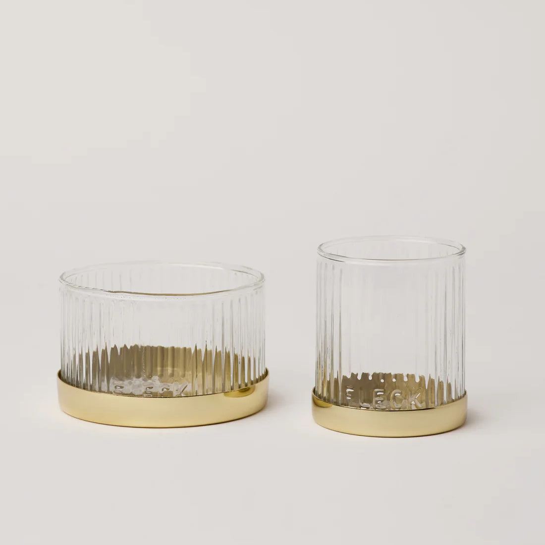Fluted Glass Votive Set - East Shore Modern Home Furnishings