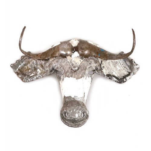 Springbok Animal Mask - Recycled Metal Wall Art - East Shore Modern Home Furnishings