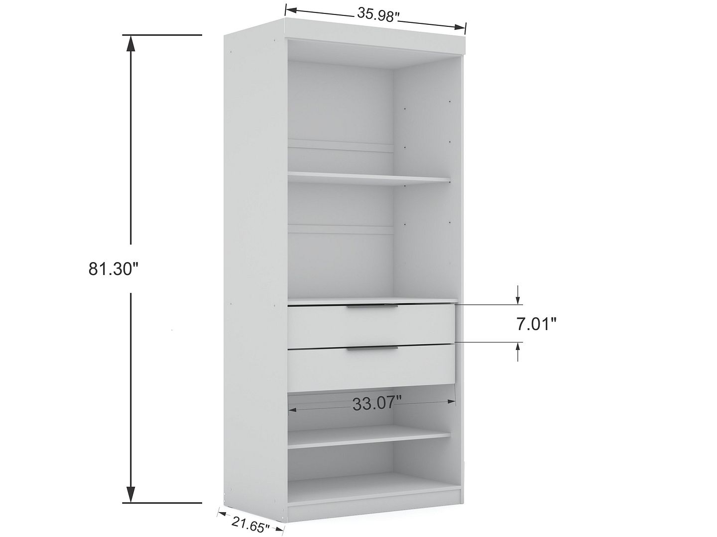 Mulberry Open 1.0 Sectional Closet - East Shore Modern Home Furnishings