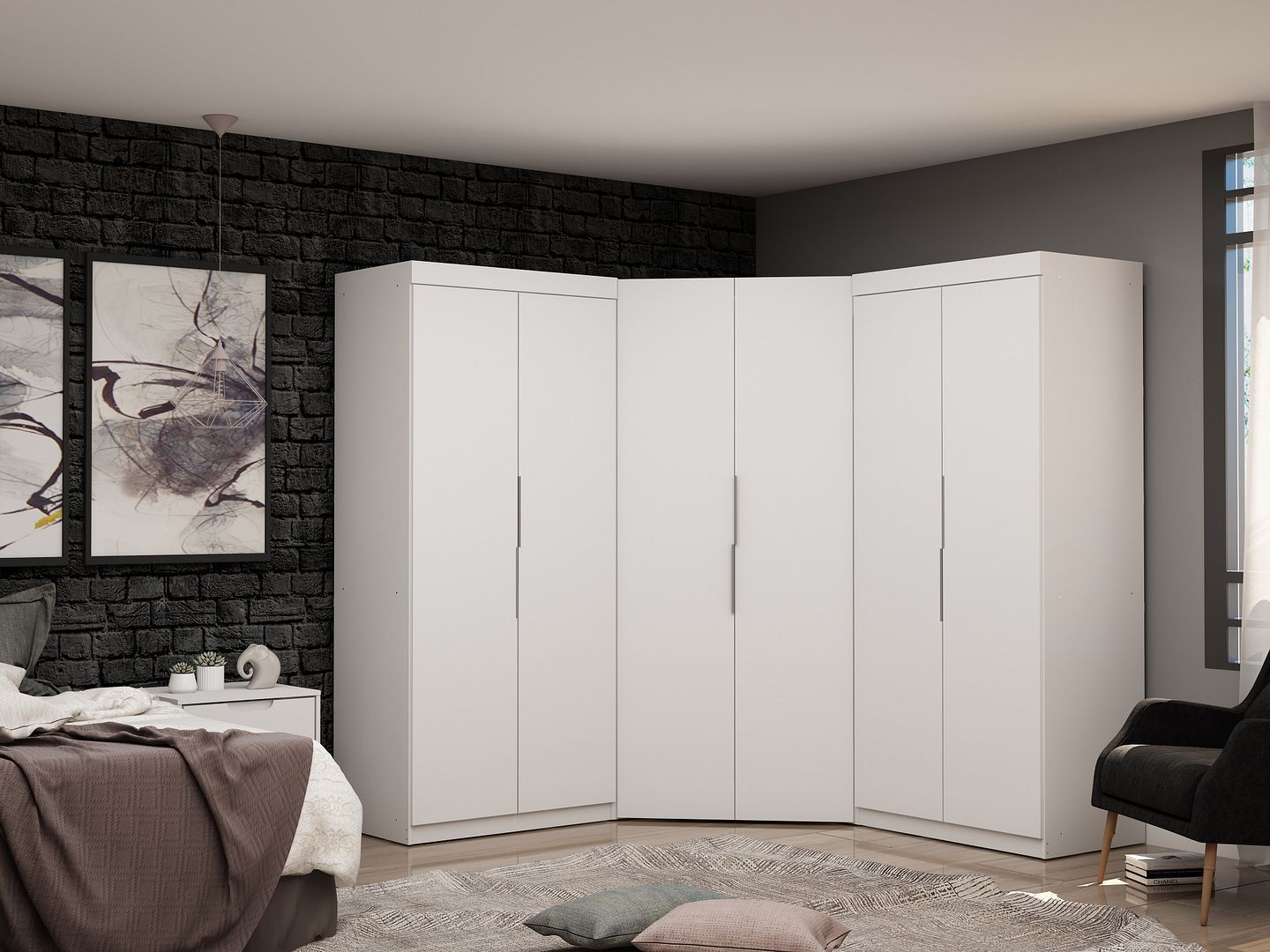 Mulberry 3.0 Sectional Corner Closet - Set of 3 - East Shore Modern Home Furnishings