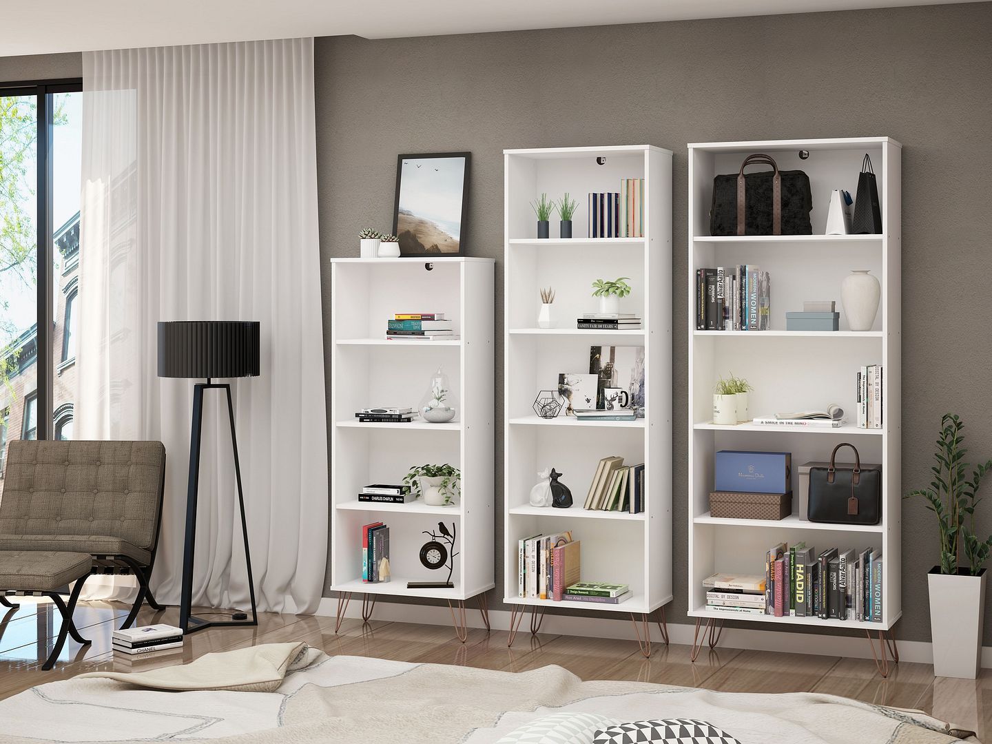 Rockefeller 3-Piece Bookcases - East Shore Modern Home Furnishings