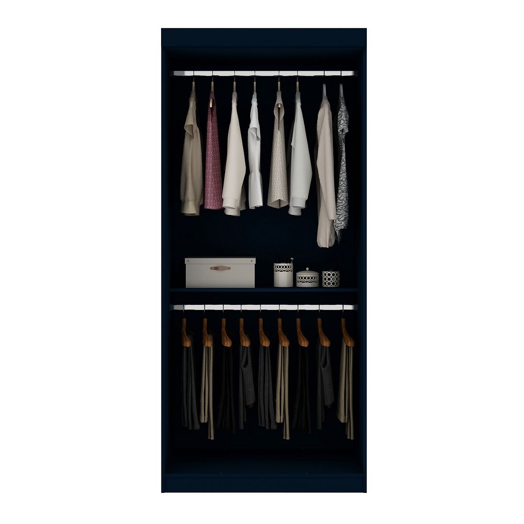 Mulberry 35.9 Open Double Hanging Wardrobe Closet - East Shore Modern Home Furnishings