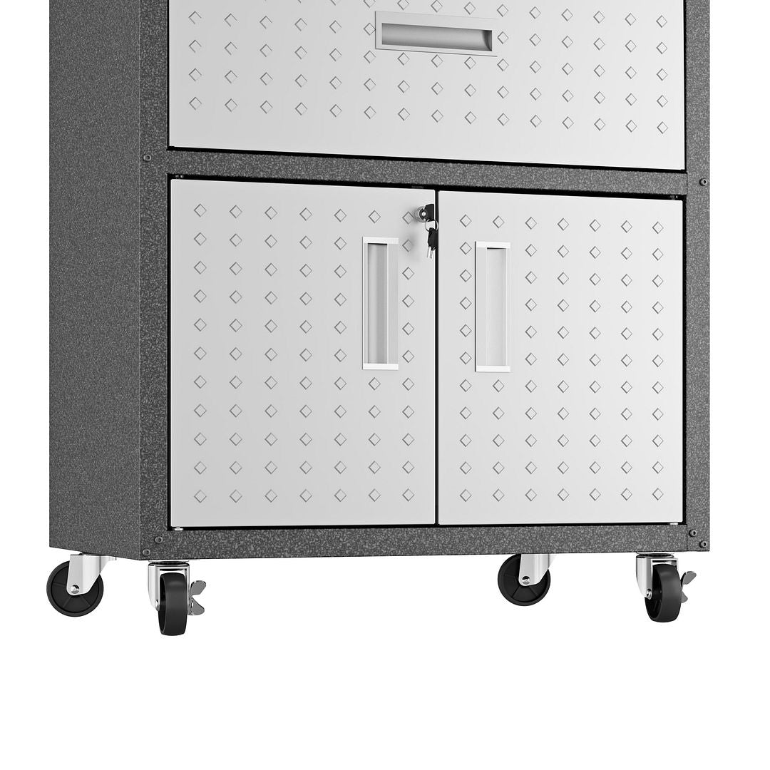 3-Piece Fortress Mobile Garage Cabinet and Worktable 4.0 - East Shore Modern Home Furnishings