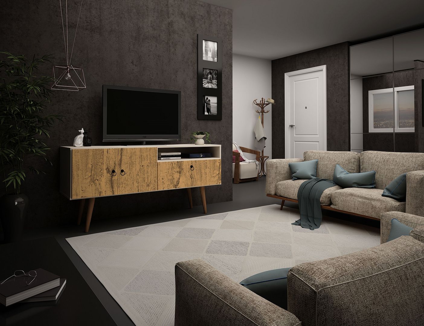 Tribeca 53.94" TV Stand - East Shore Modern Home Furnishings