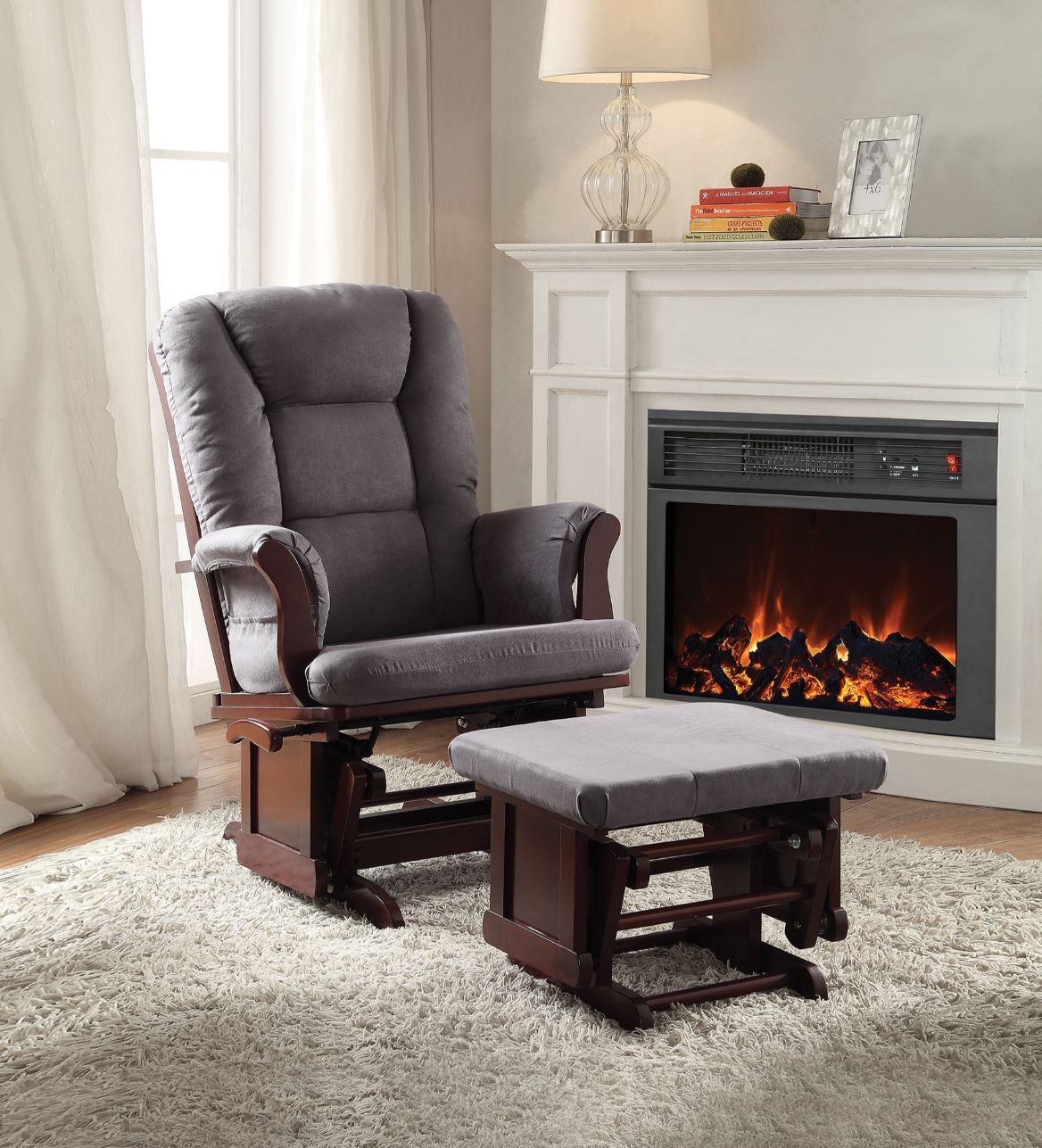 Aeron 2Pc Pack Glider Chair & Ottoman