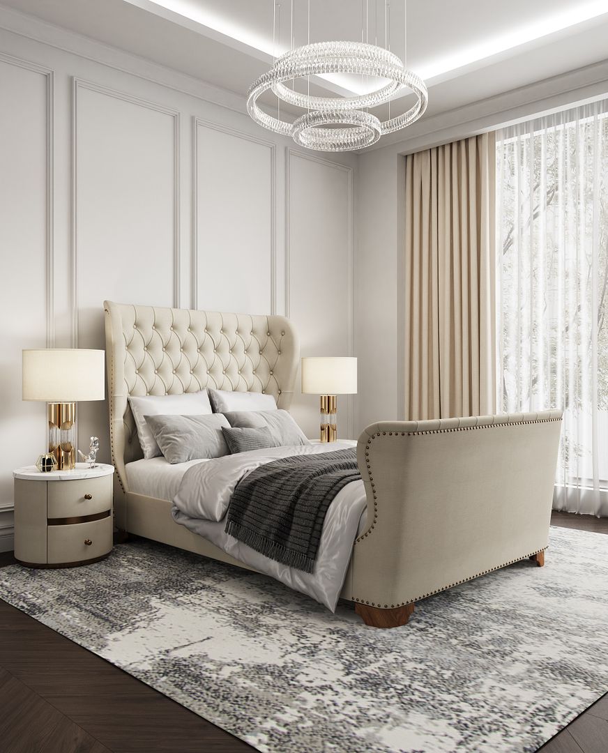 Lola Linen Upholstered Platform Bed Frame - East Shore Modern Home Furnishings