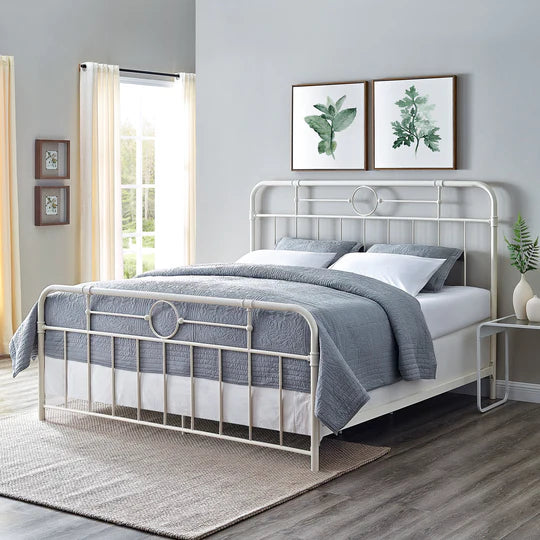 Antiqua Metal Pipe King Bed - East Shore Modern Home Furnishings