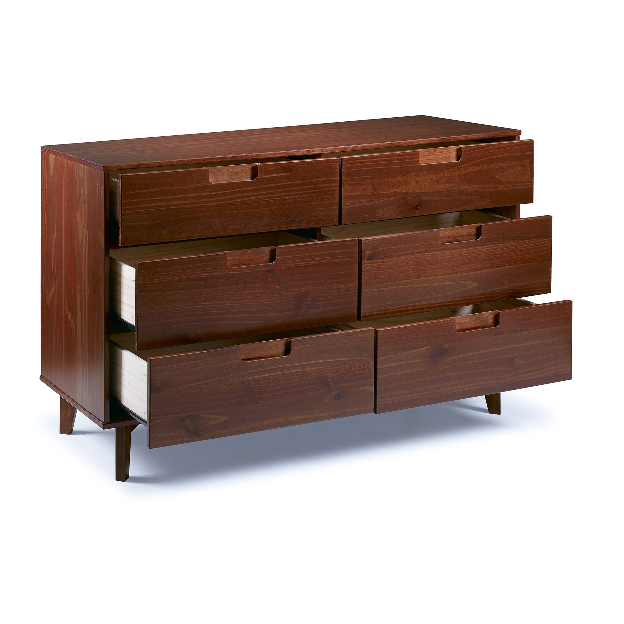Sloane 6 Drawer Groove Handle Wood Dresser - East Shore Modern Home Furnishings