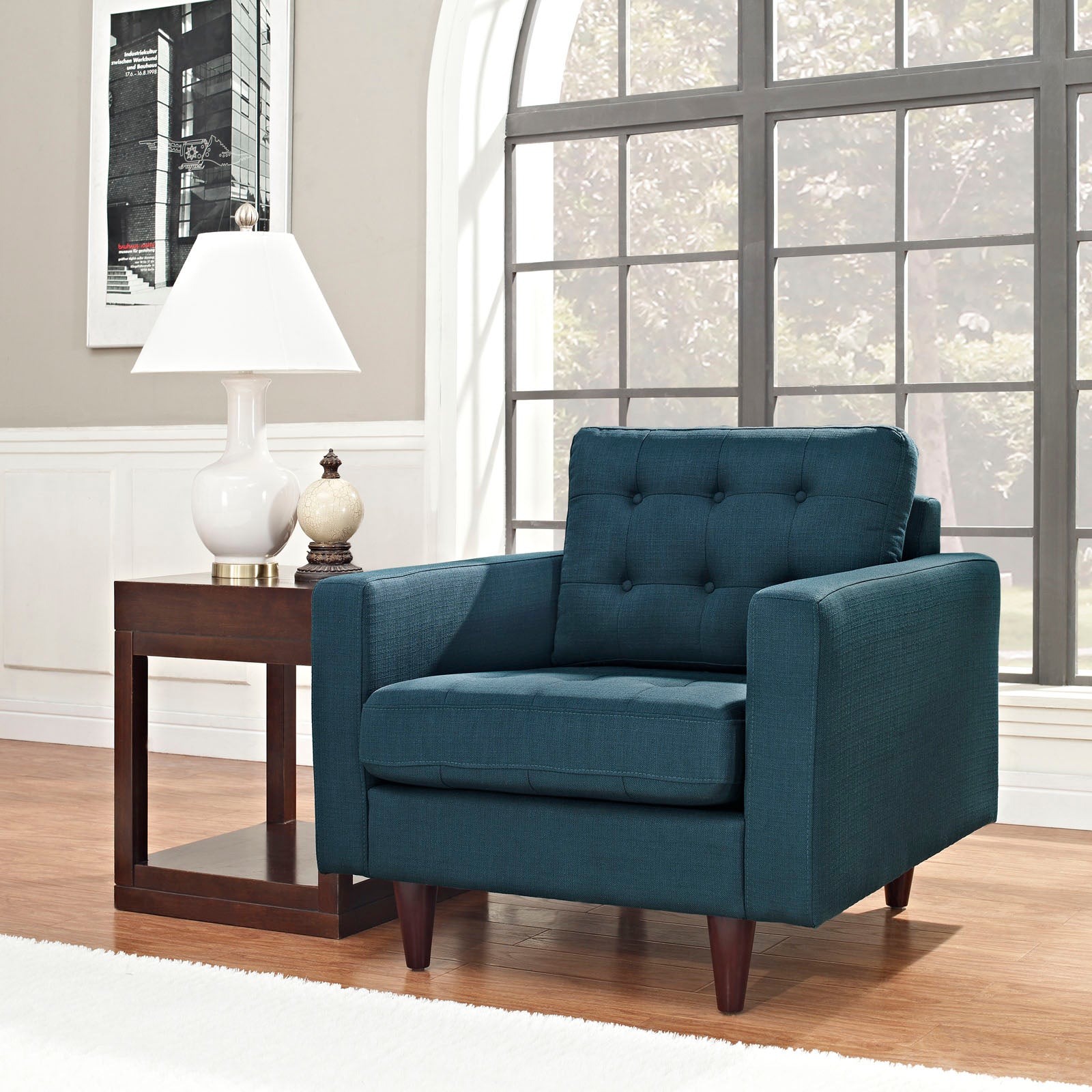 Empress Upholstered Fabric Armchair - East Shore Modern Home Furnishings