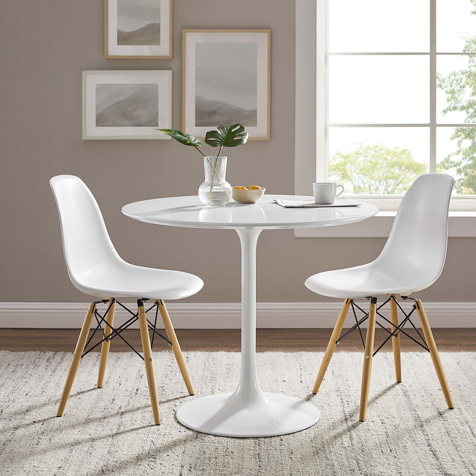 Lippa 36" Round Wood Top Dining Table - East Shore Modern Home Furnishings