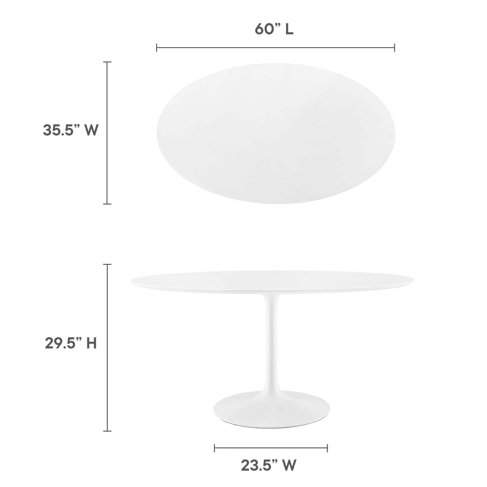 Lippa 60" Oval Wood Top Dining Table - East Shore Modern Home Furnishings