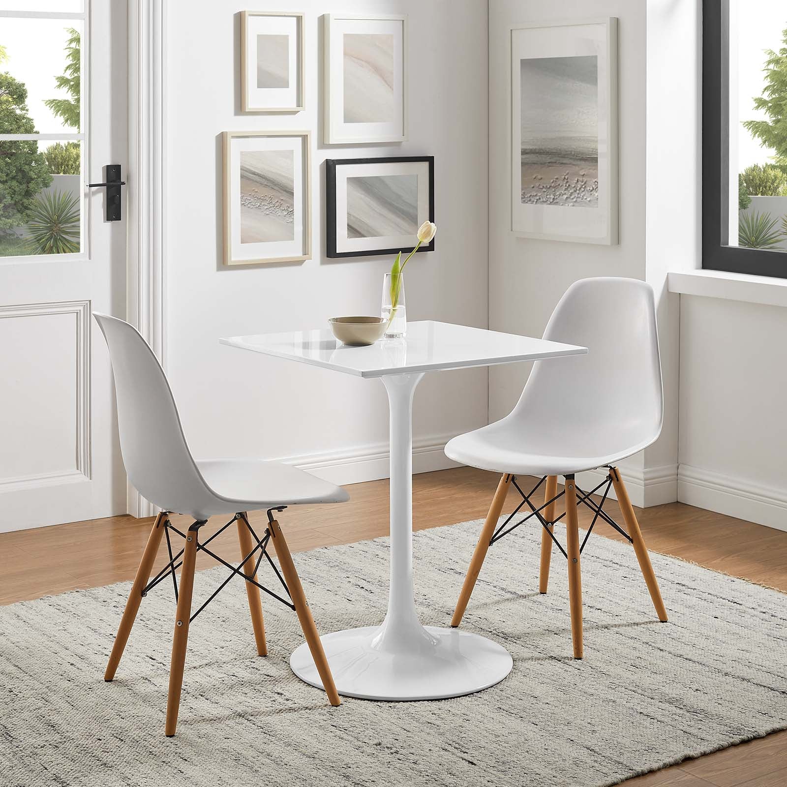 Lippa 24" Square Wood Top Dining Table - East Shore Modern Home Furnishings