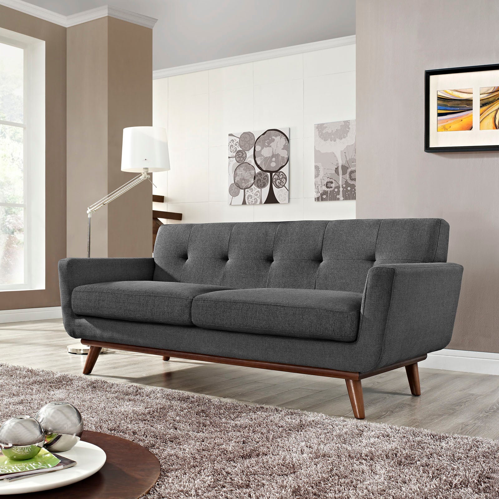 Engage Upholstered Fabric Loveseat - East Shore Modern Home Furnishings