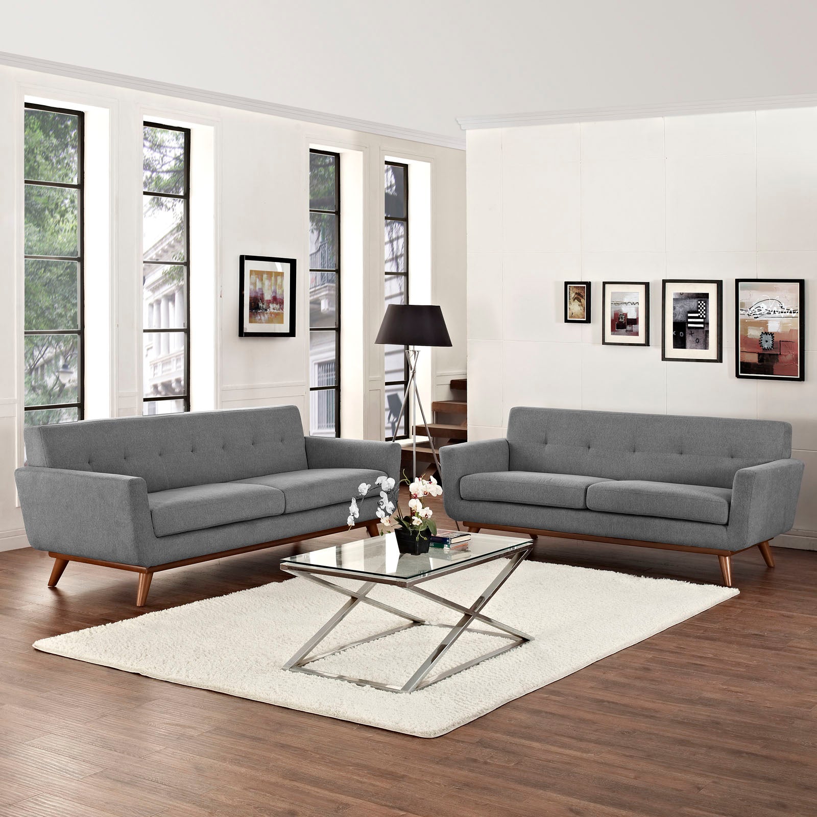 Engage Loveseat and Sofa Set of 2 - East Shore Modern Home Furnishings