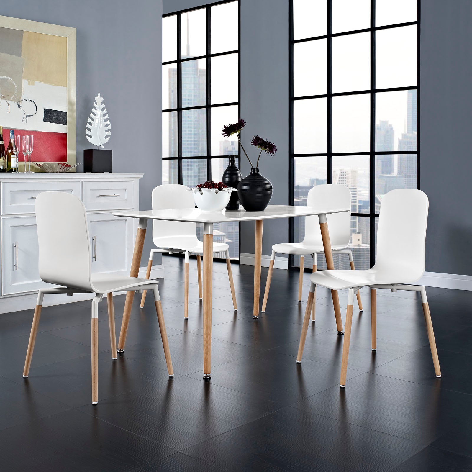Stack Dining Chairs Wood Set of 4 - East Shore Modern Home Furnishings