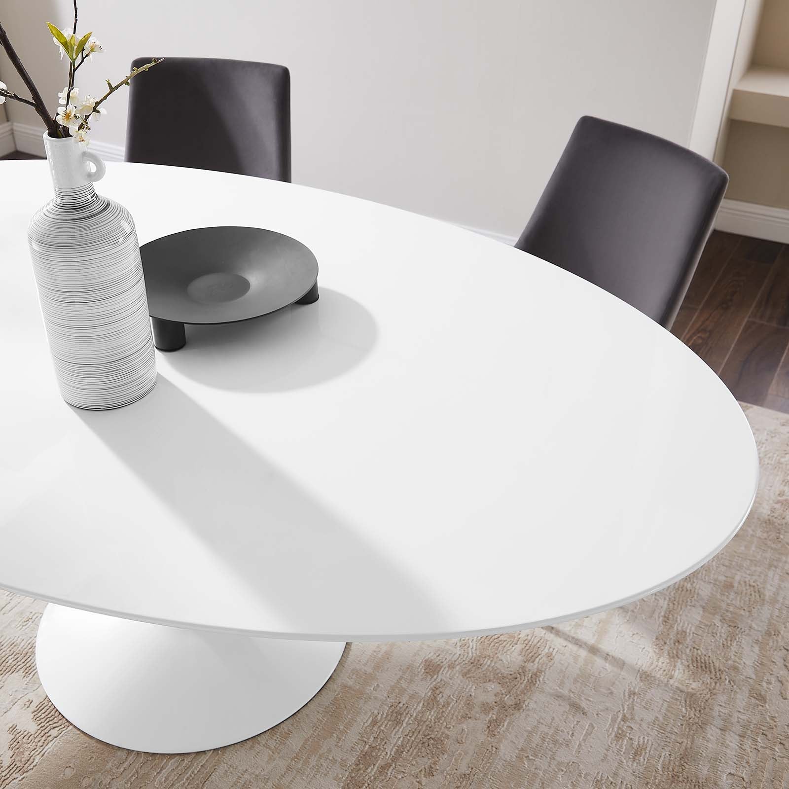 Lippa 78" Oval Wood Top Dining Table - East Shore Modern Home Furnishings
