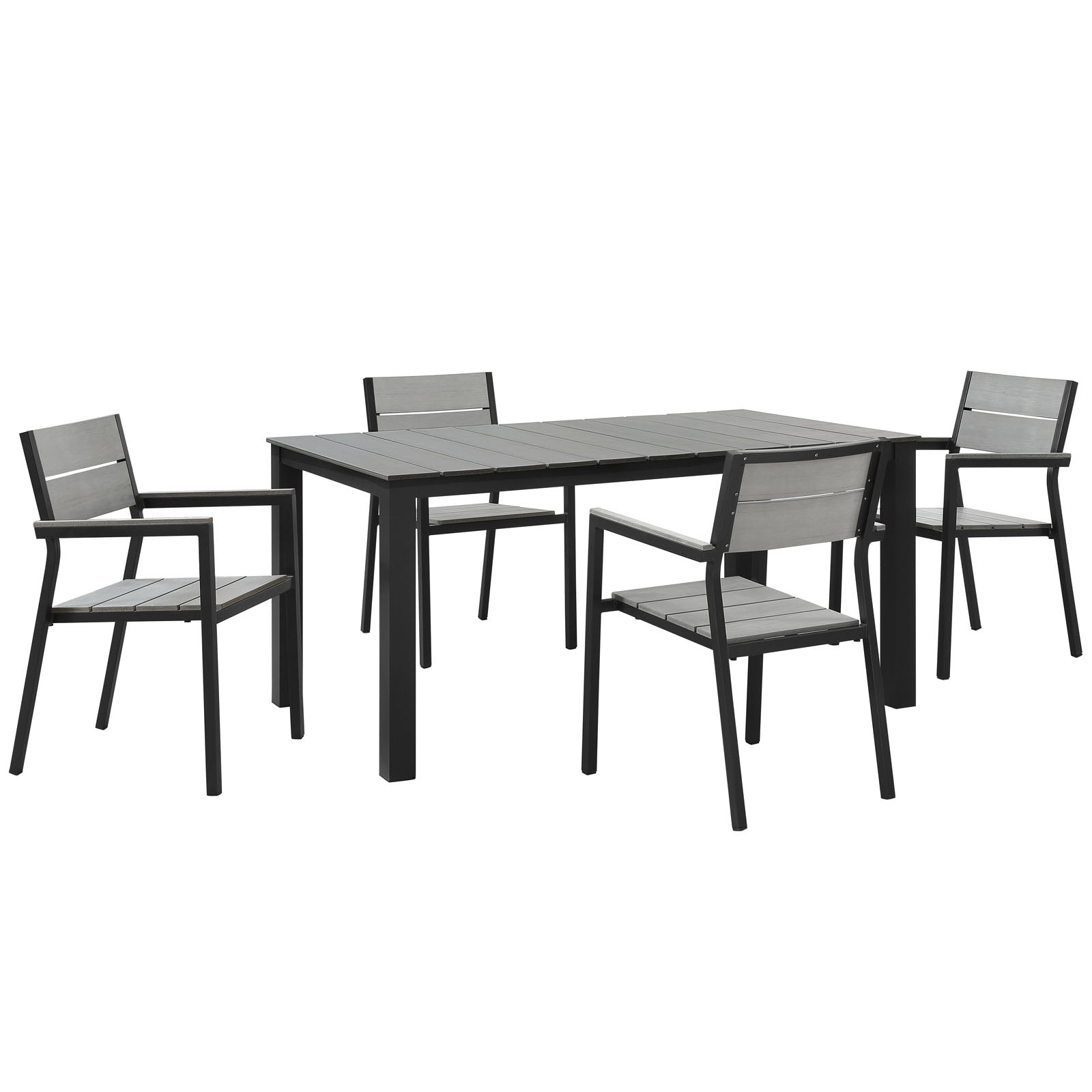 Maine 5 Piece Outdoor Patio Dining Set - East Shore Modern Home Furnishings