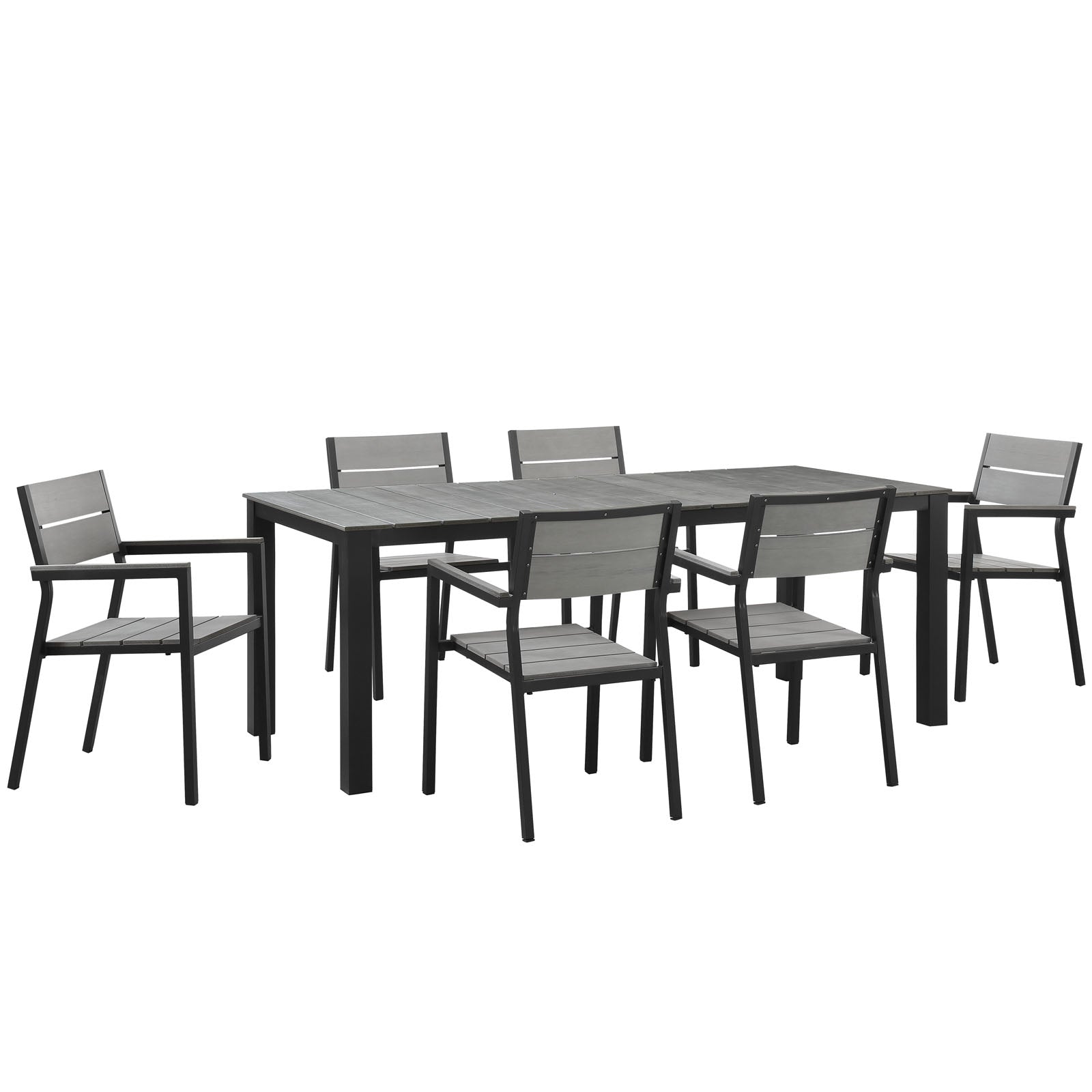 Maine 7 Piece Outdoor Patio Dining Set - East Shore Modern Home Furnishings