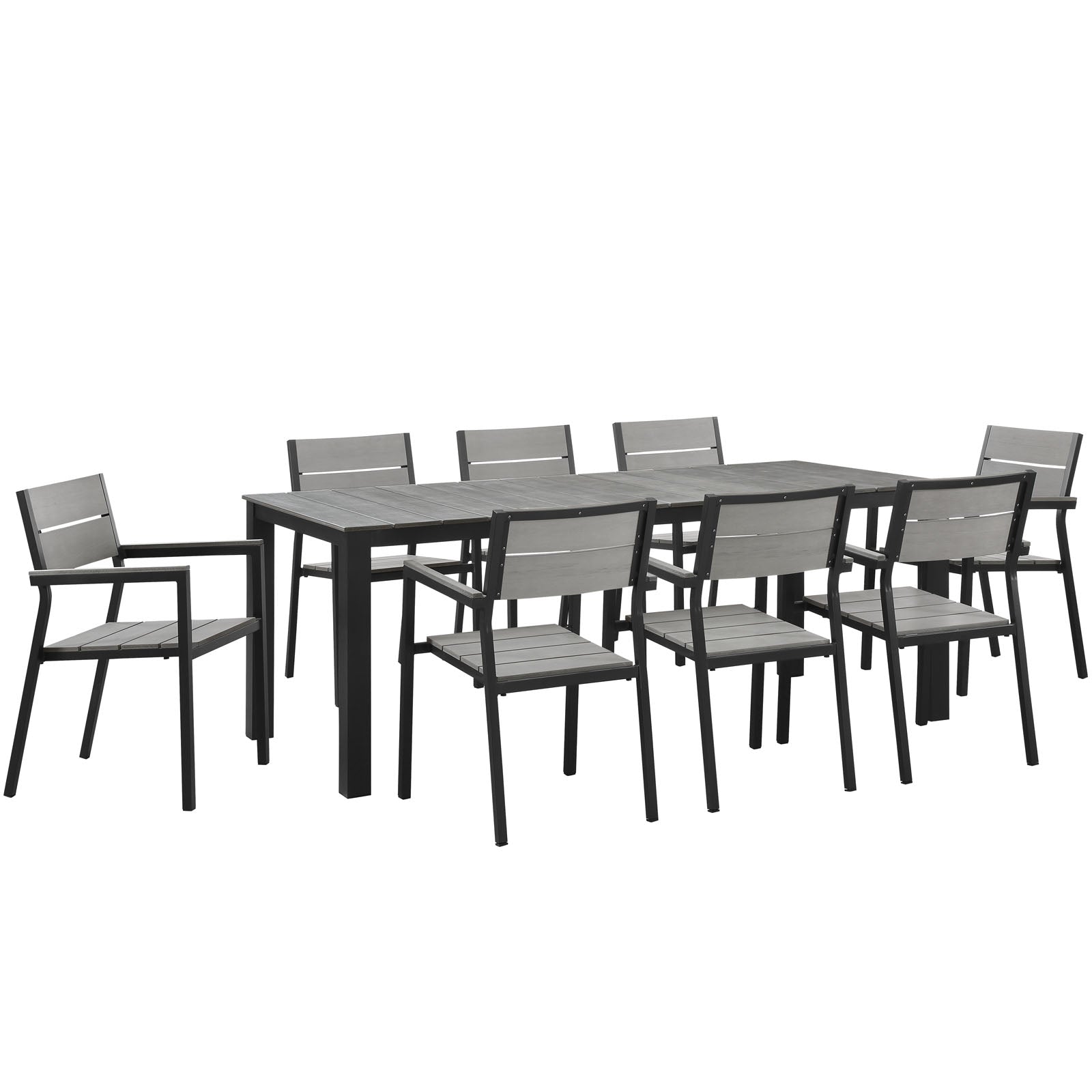 Maine 9 Piece Outdoor Patio Dining Set - East Shore Modern Home Furnishings