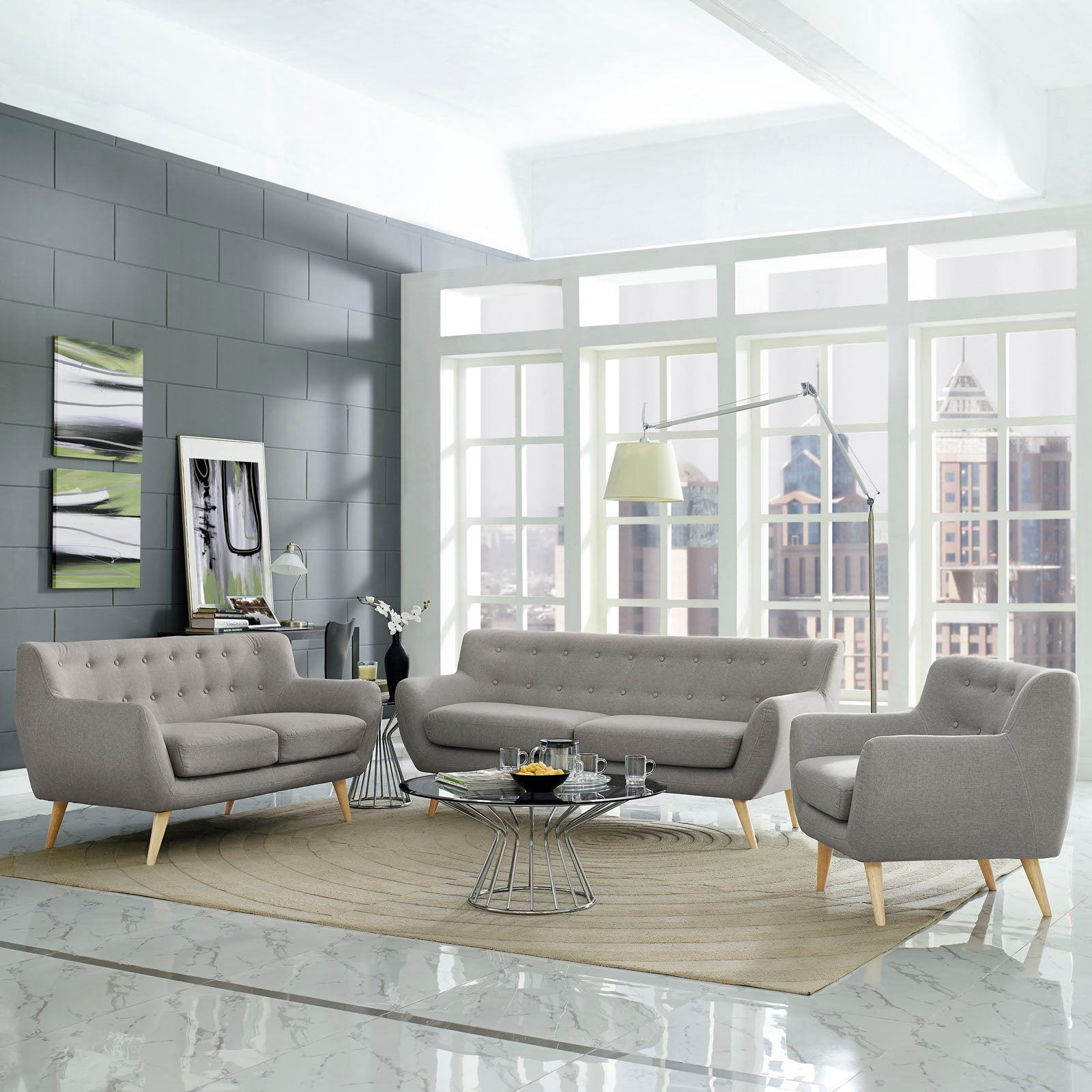 Remark 3 Piece Living Room Set - East Shore Modern Home Furnishings
