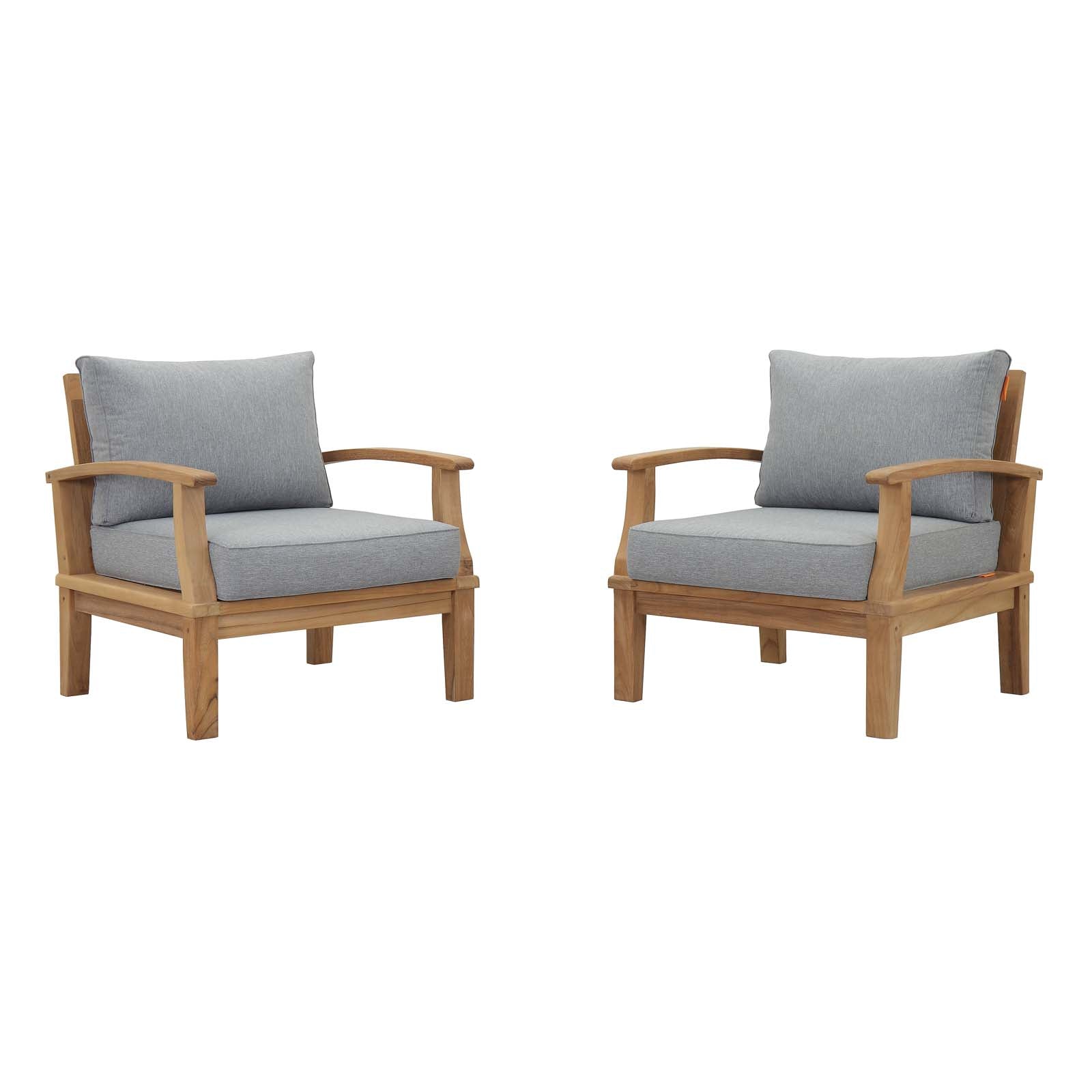 Marina 2 Piece Outdoor Patio Teak Set - East Shore Modern Home Furnishings