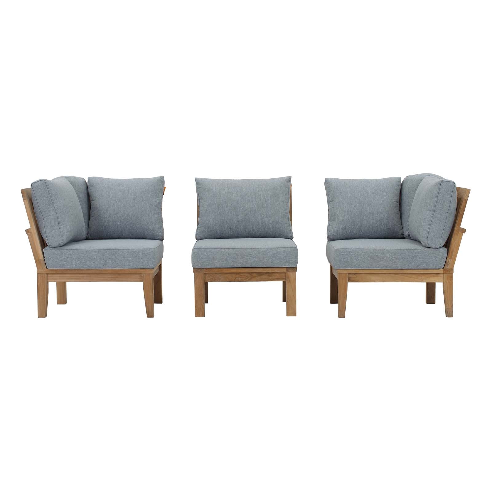 Marina 3 Piece Outdoor Patio Teak Set - East Shore Modern Home Furnishings