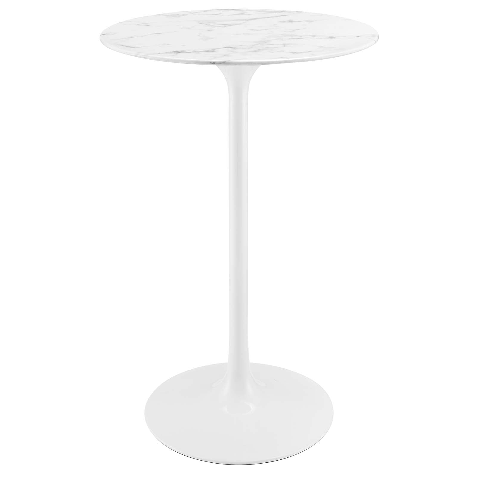 Lippa 28" Round Artificial Marble Bar Table - East Shore Modern Home Furnishings