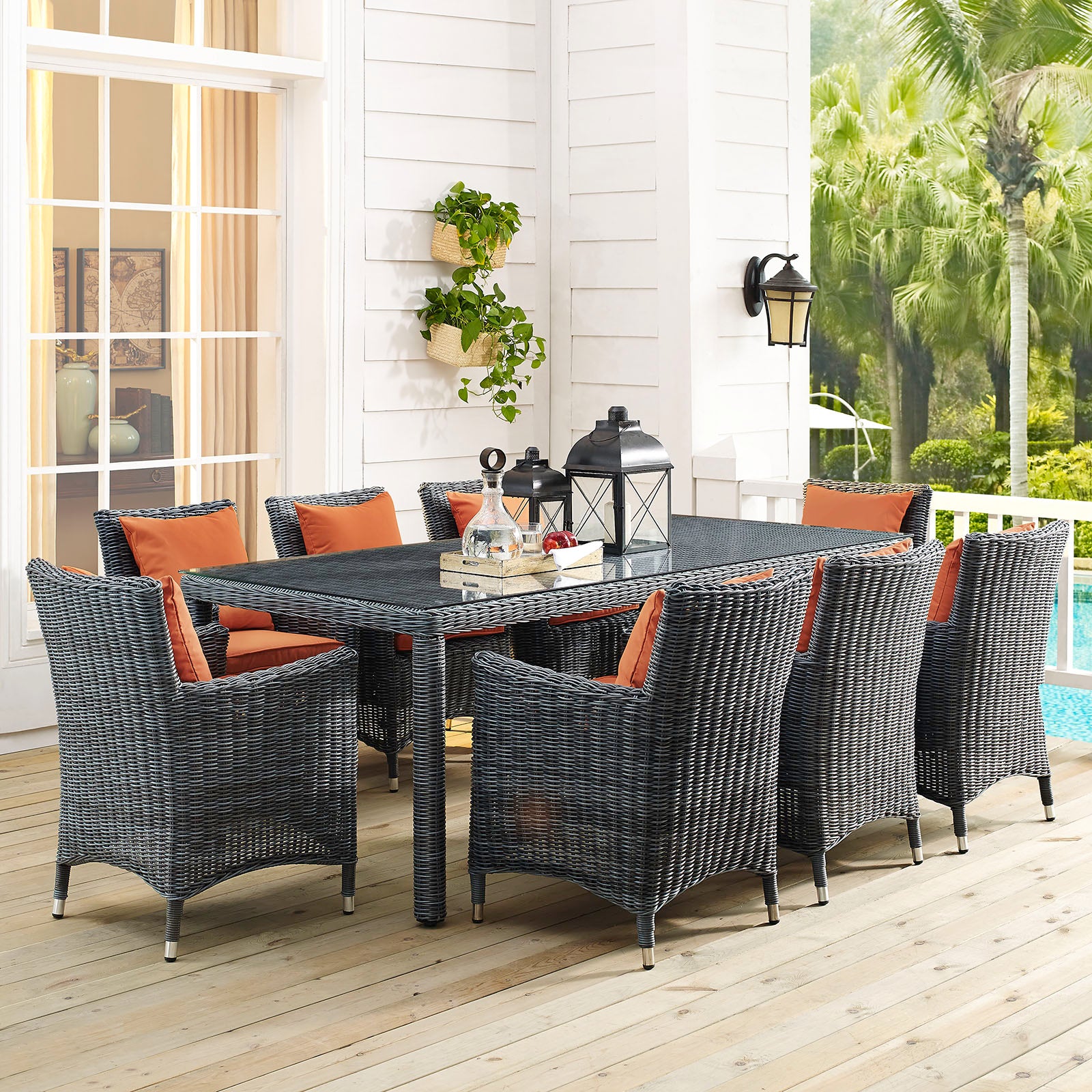 Summon 83" Outdoor Patio Dining Table - East Shore Modern Home Furnishings