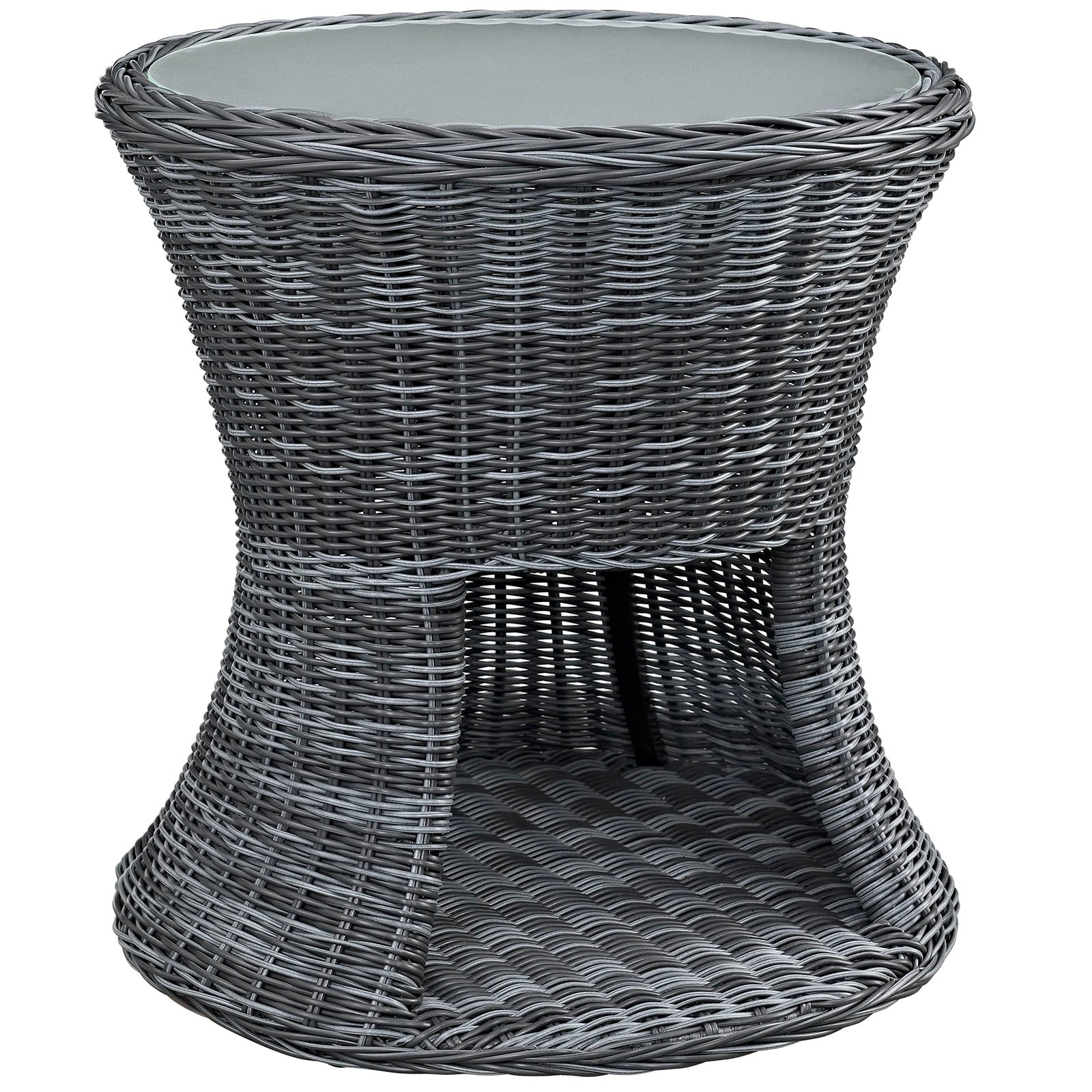 Summon Round Outdoor Patio Side Table - East Shore Modern Home Furnishings