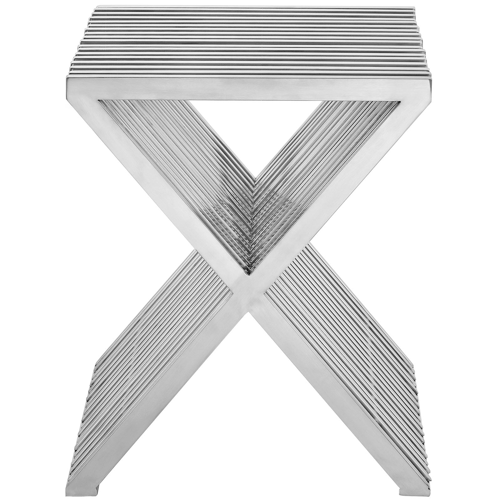 Press Stainless Steel Side Table - East Shore Modern Home Furnishings