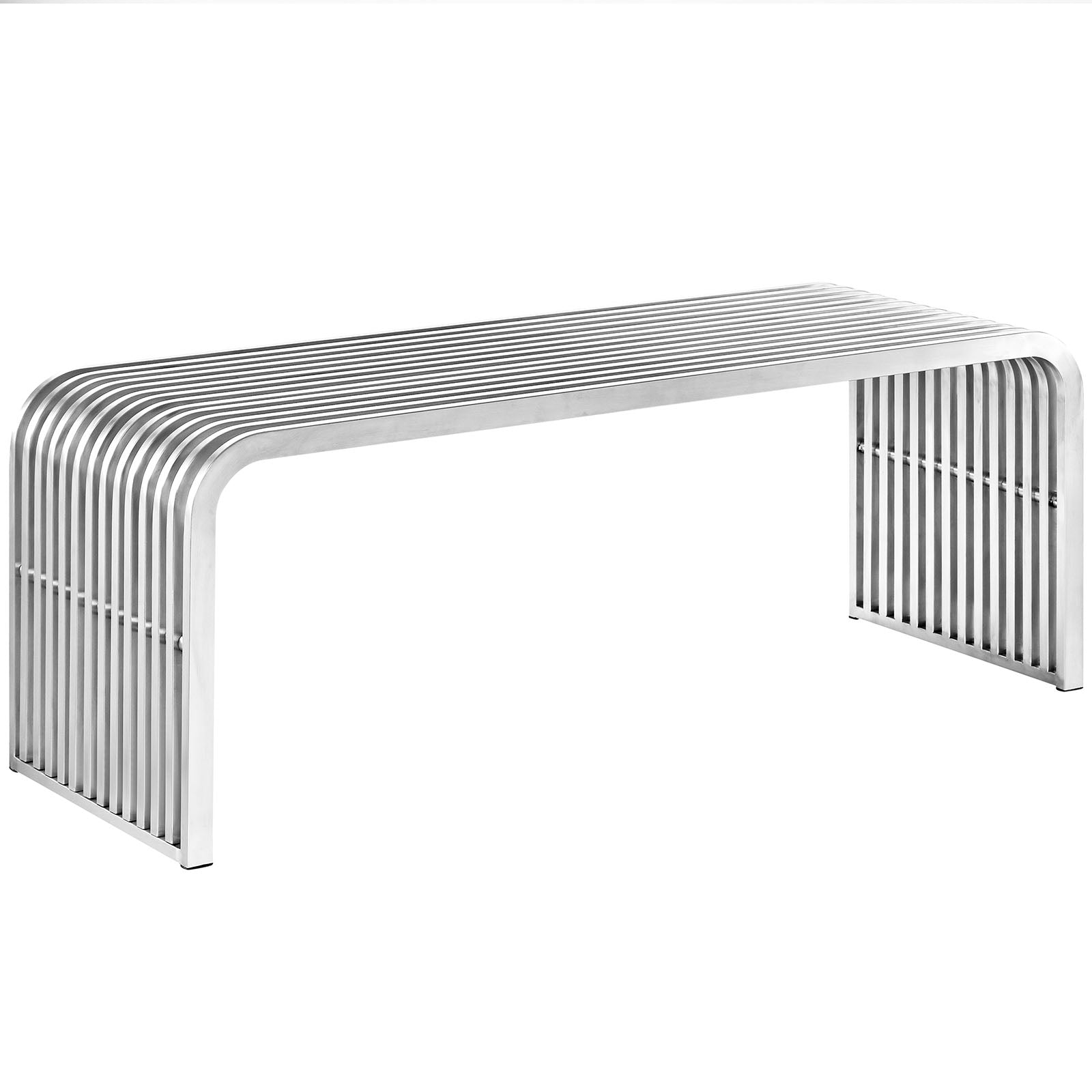 Pipe 47" Stainless Steel Bench - East Shore Modern Home Furnishings
